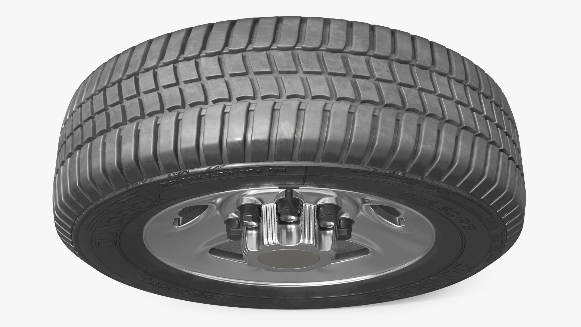 Truck Tire with Steel Wheel Rim Silver - view 4