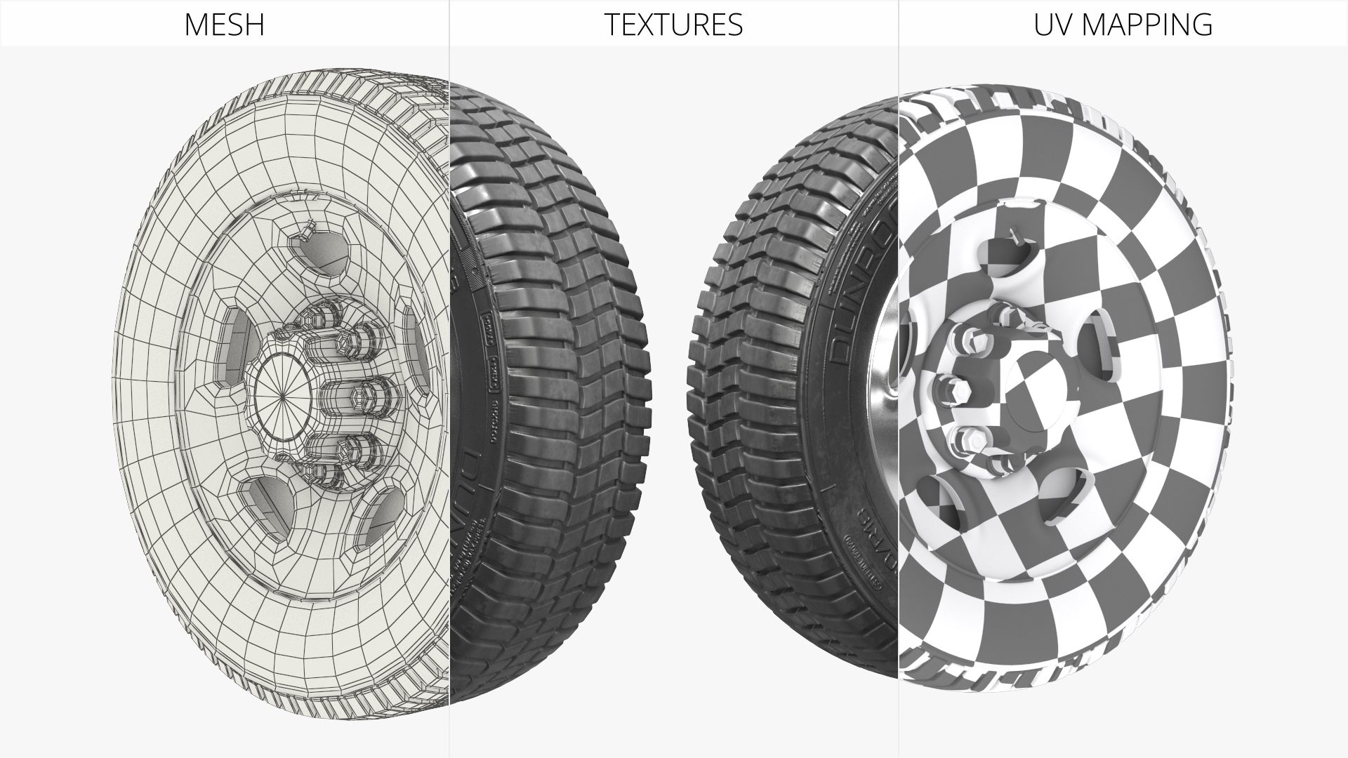 Truck Tire with Steel Wheel Rim Silver - view 7