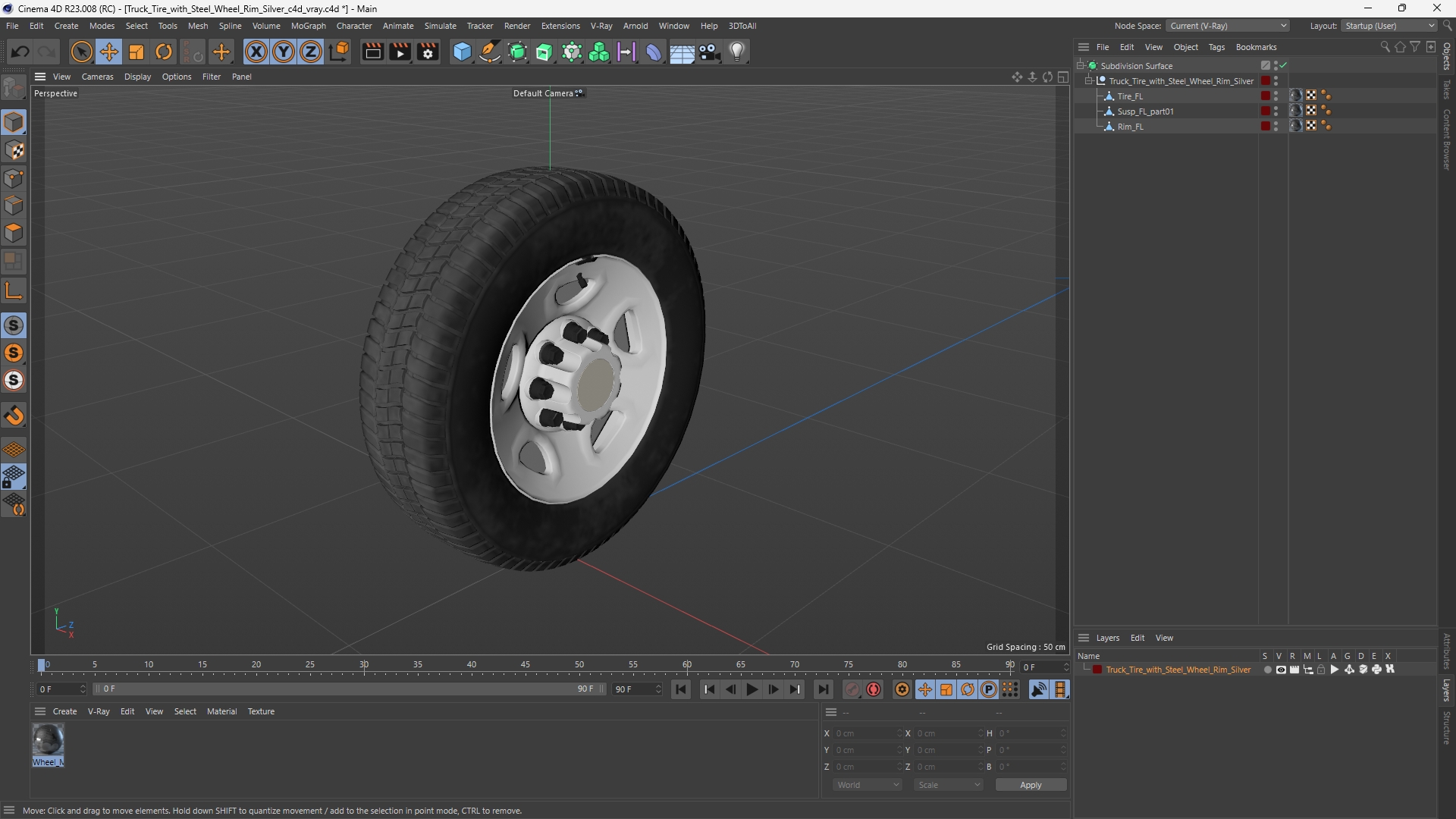Truck Tire with Steel Wheel Rim Silver - view 12