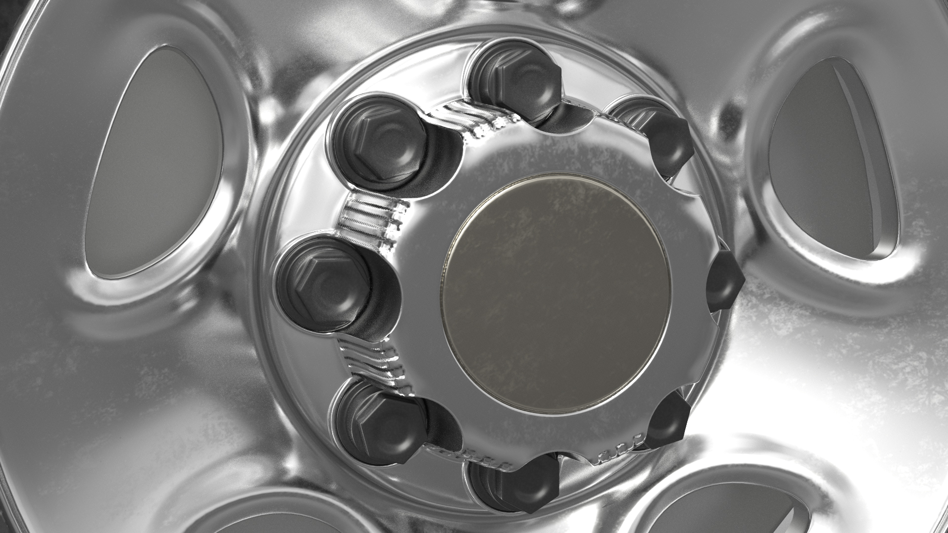 Truck Tire with Steel Wheel Rim Silver - view 5