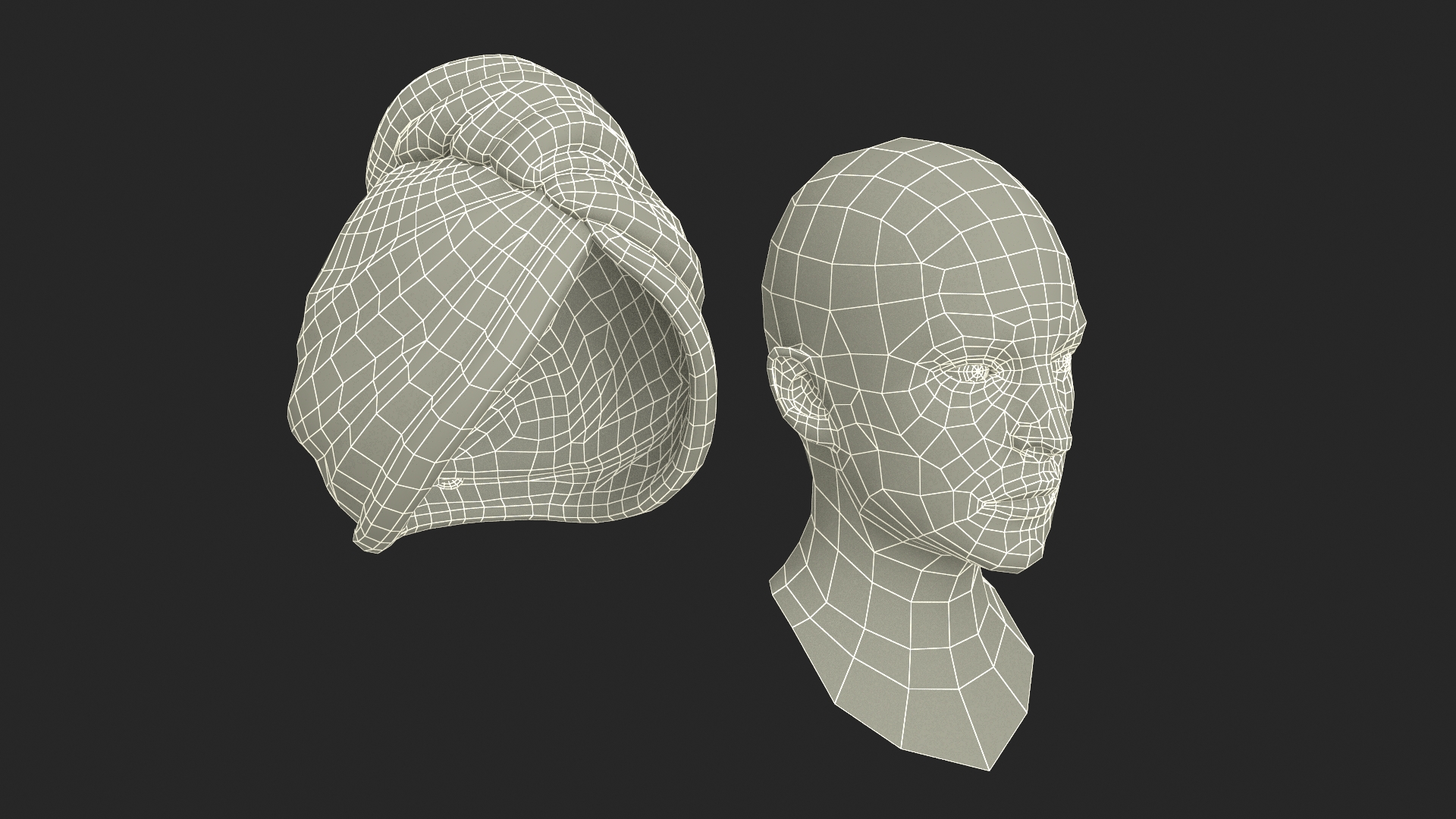 3D model Towel on the Head is White Fur