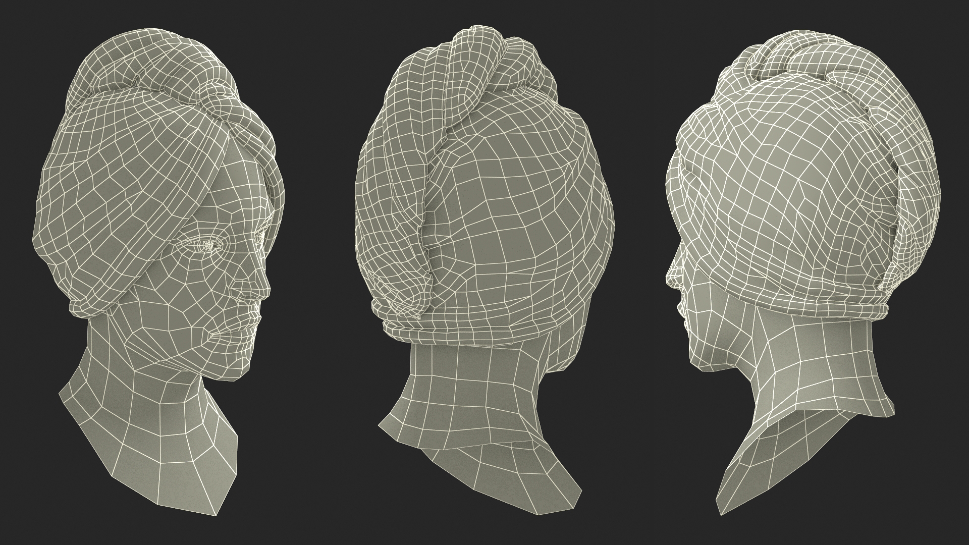 3D model Towel on the Head is White Fur