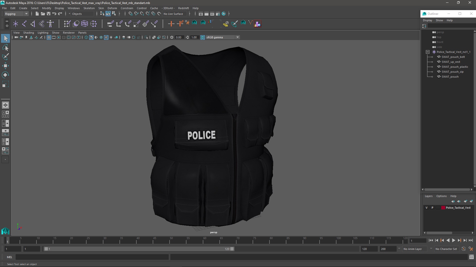 3D model Police Tactical Vest