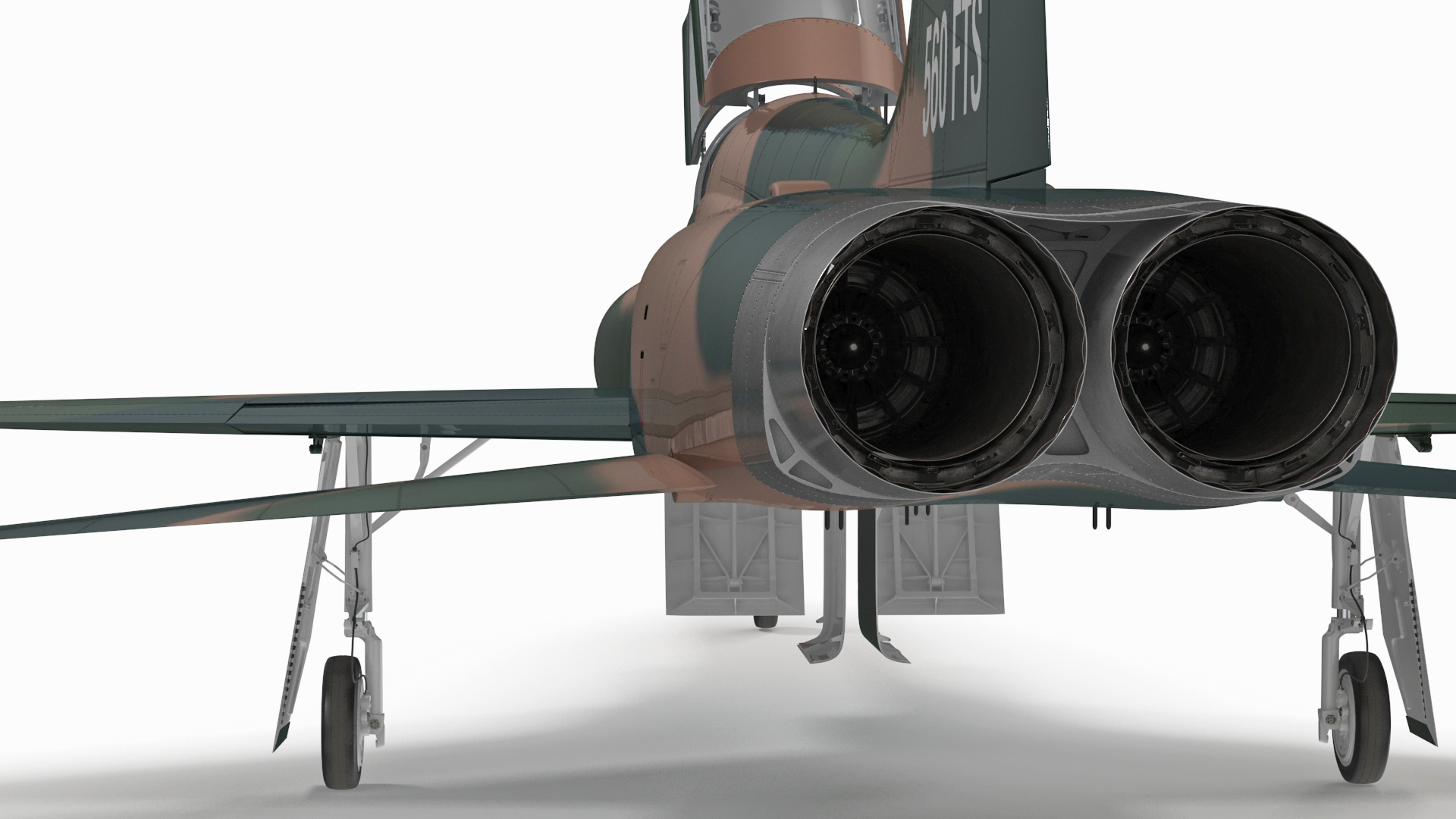 Trainer Jet Military T-38 Talon Camo Rigged for Cinema 4D 3D