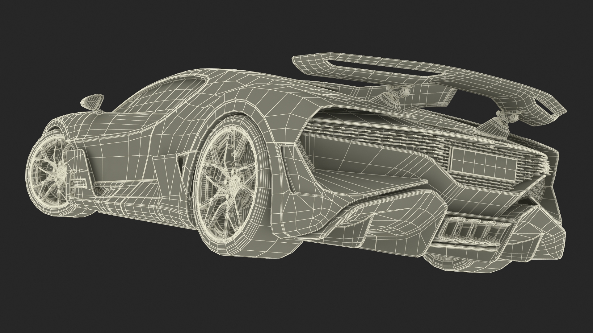 Bugatti Divo Titanium Liquid Silver Rigged 3D