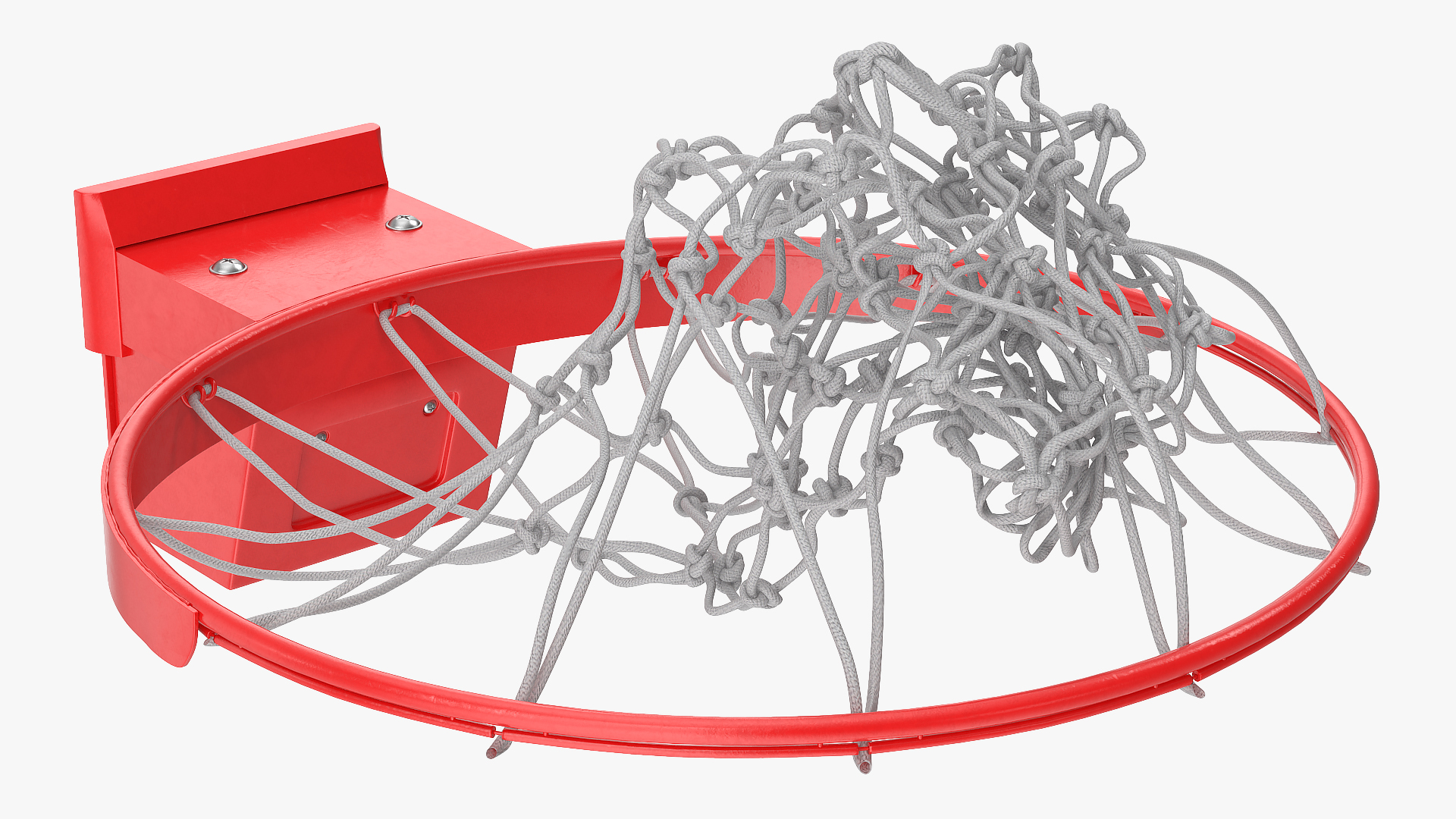 3D Animated Basketball Falls Through the Net