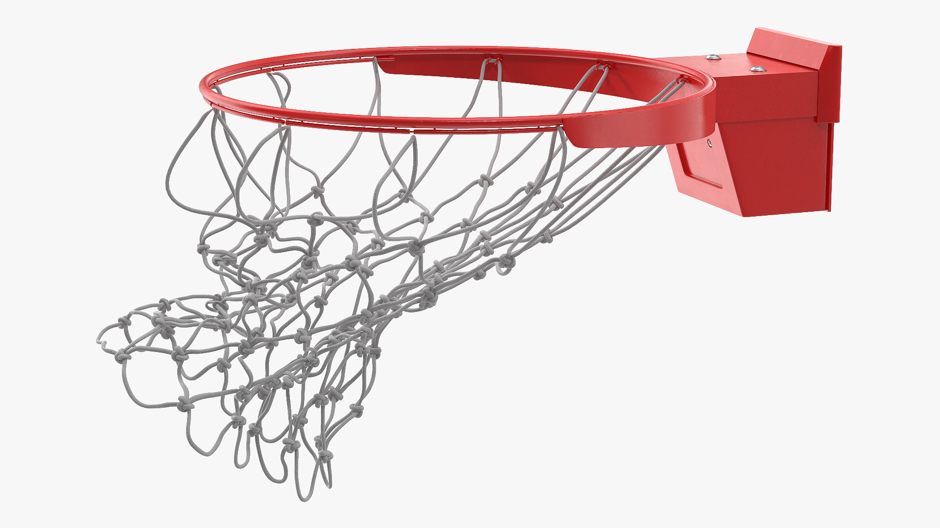 3D Animated Basketball Falls Through the Net