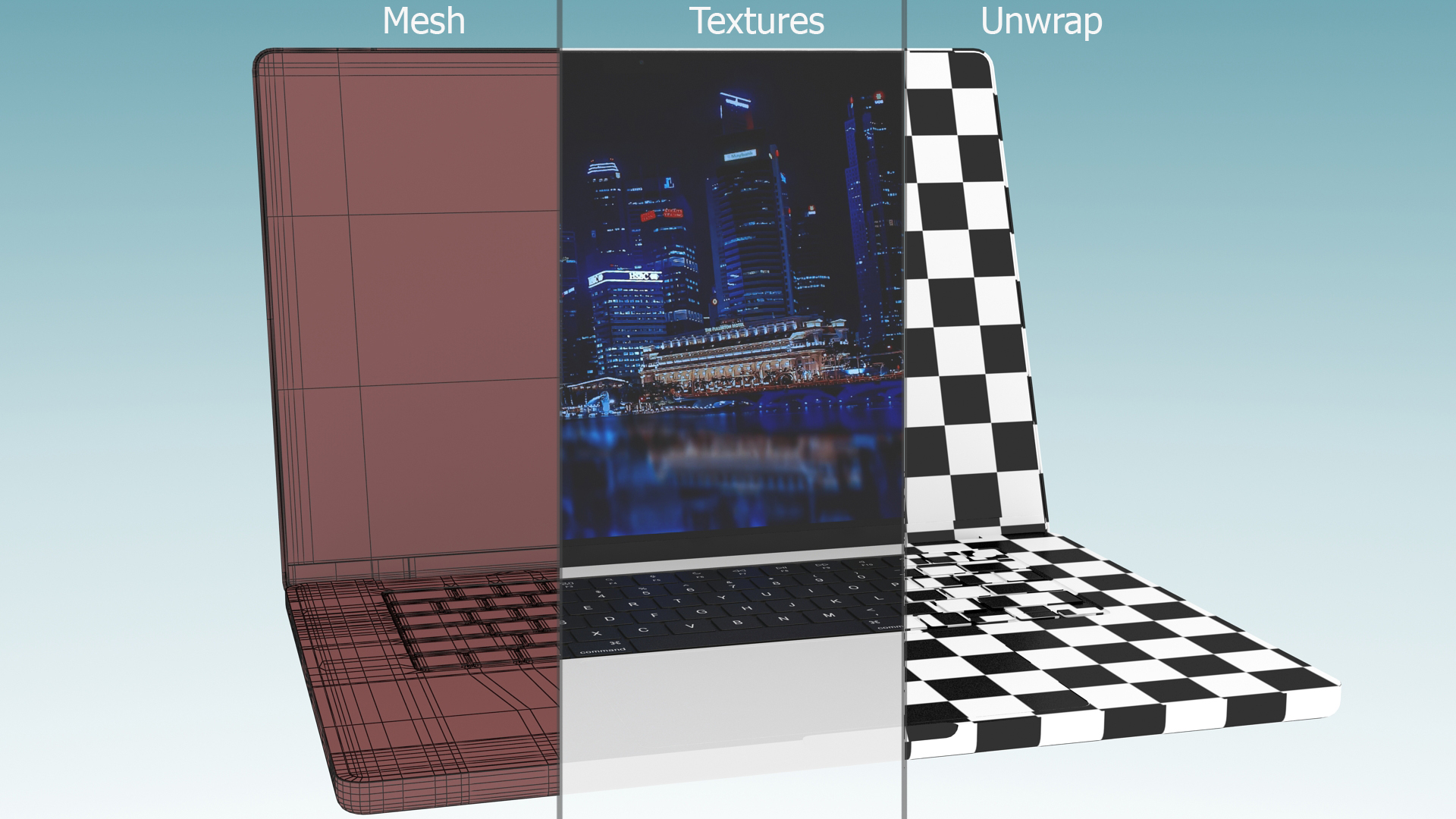 Notebook 16 inch White 3D