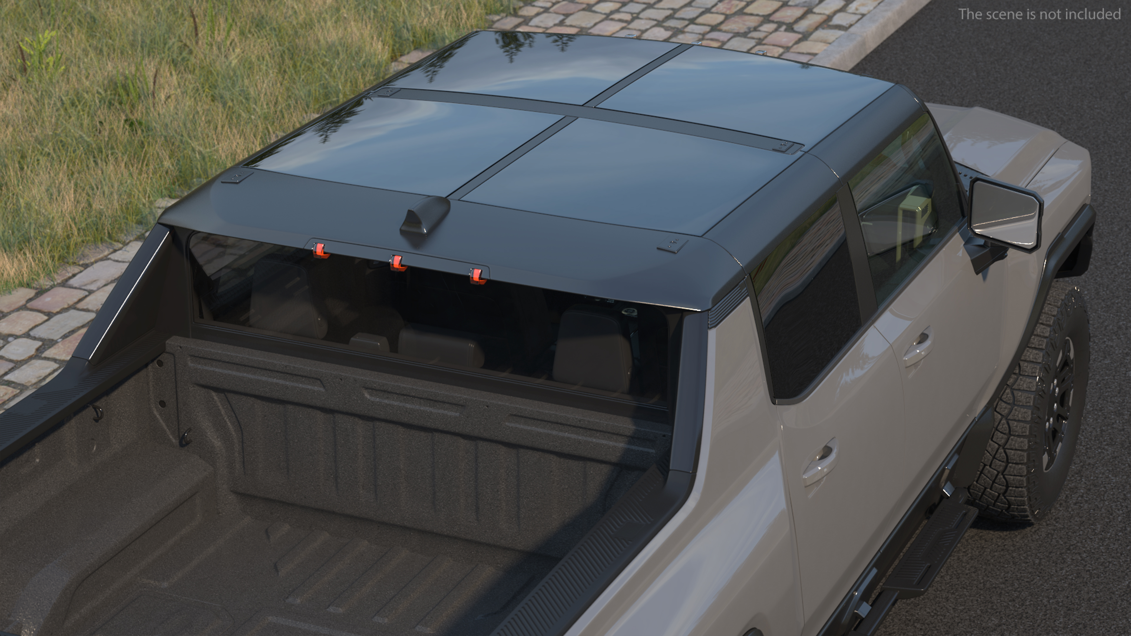 3D model Luxury Electric Pickup Truck Gray Rigged
