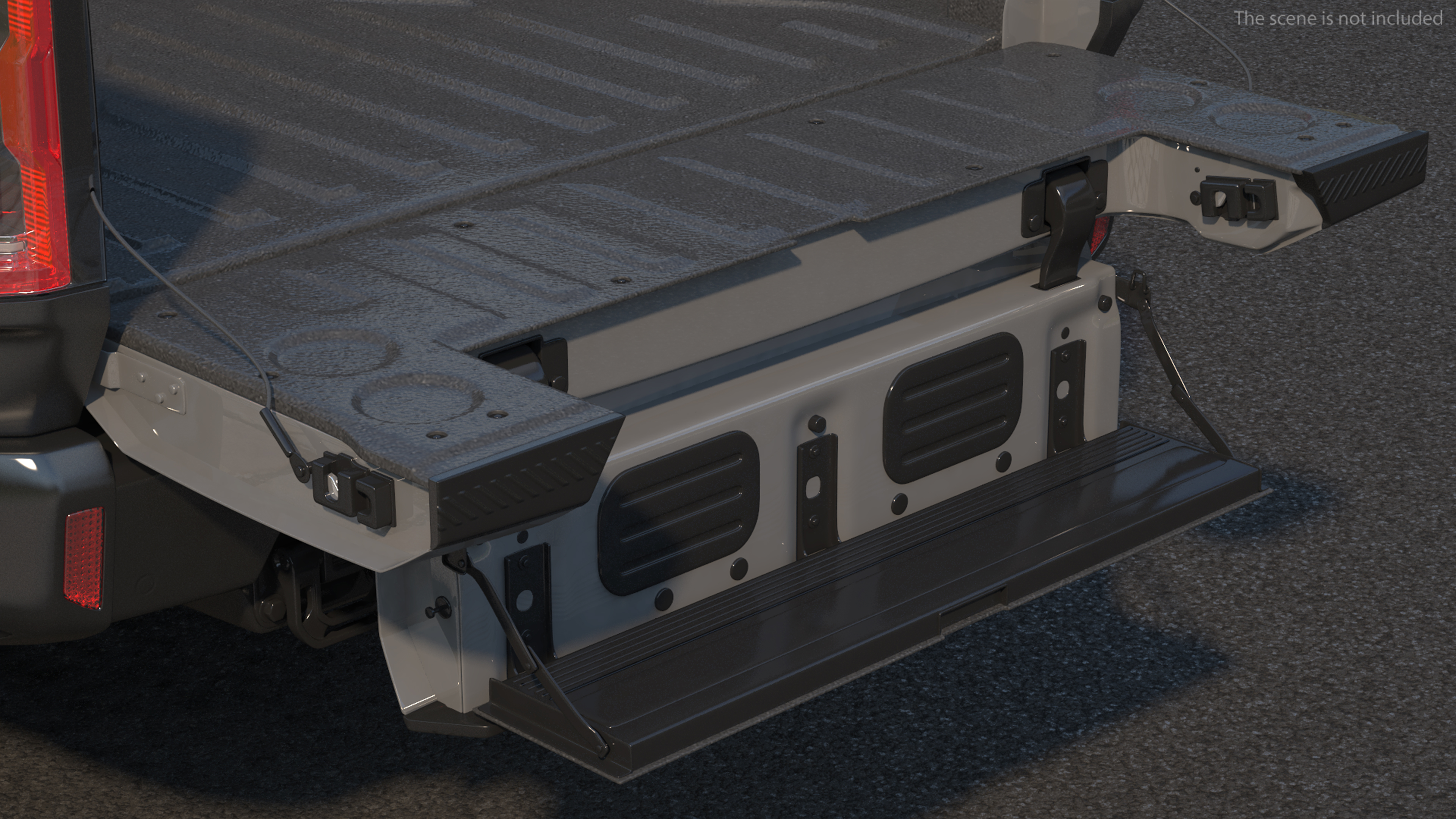 3D model Luxury Electric Pickup Truck Gray Rigged