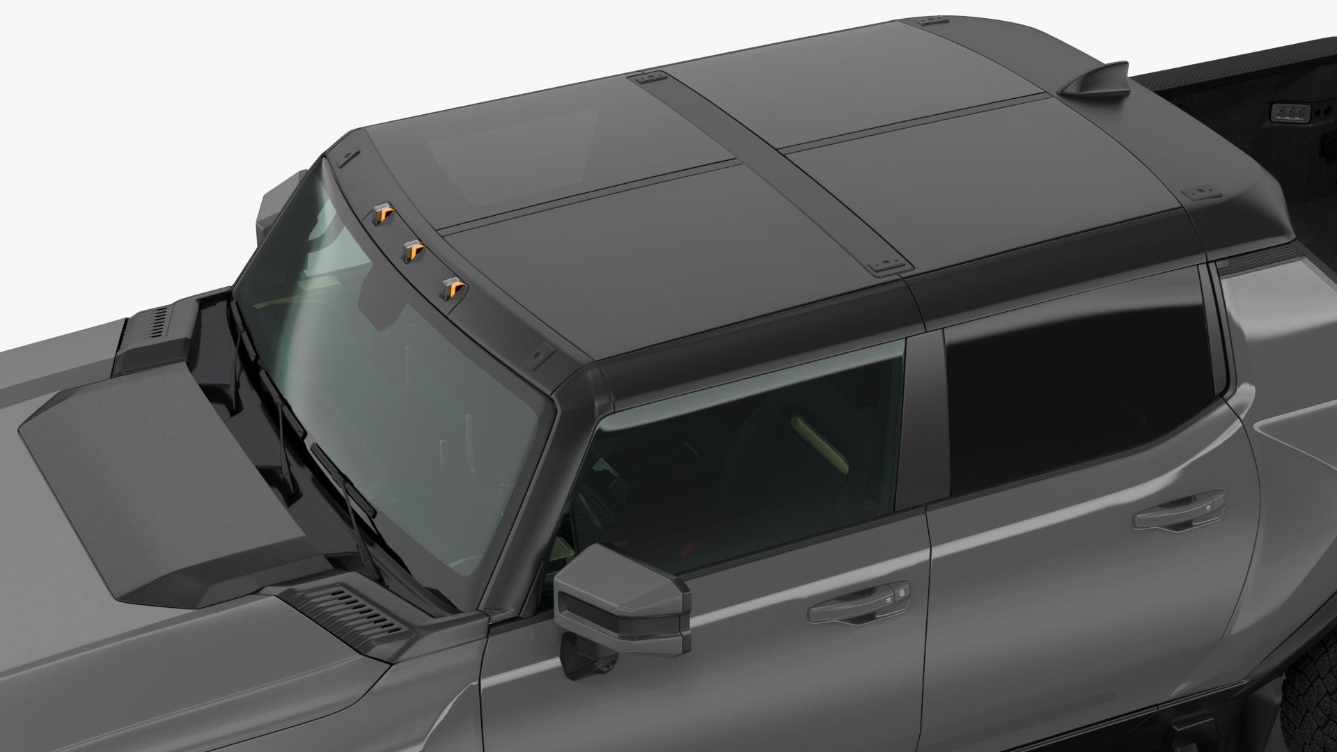3D model Luxury Electric Pickup Truck Gray Rigged