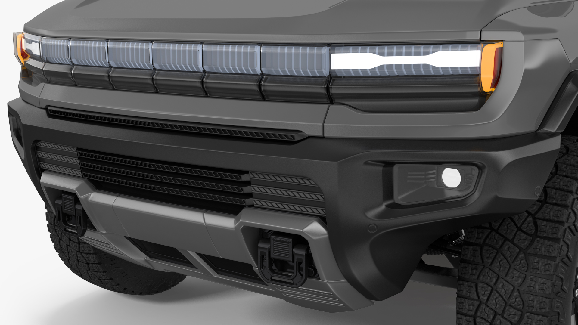 3D model Luxury Electric Pickup Truck Gray Rigged