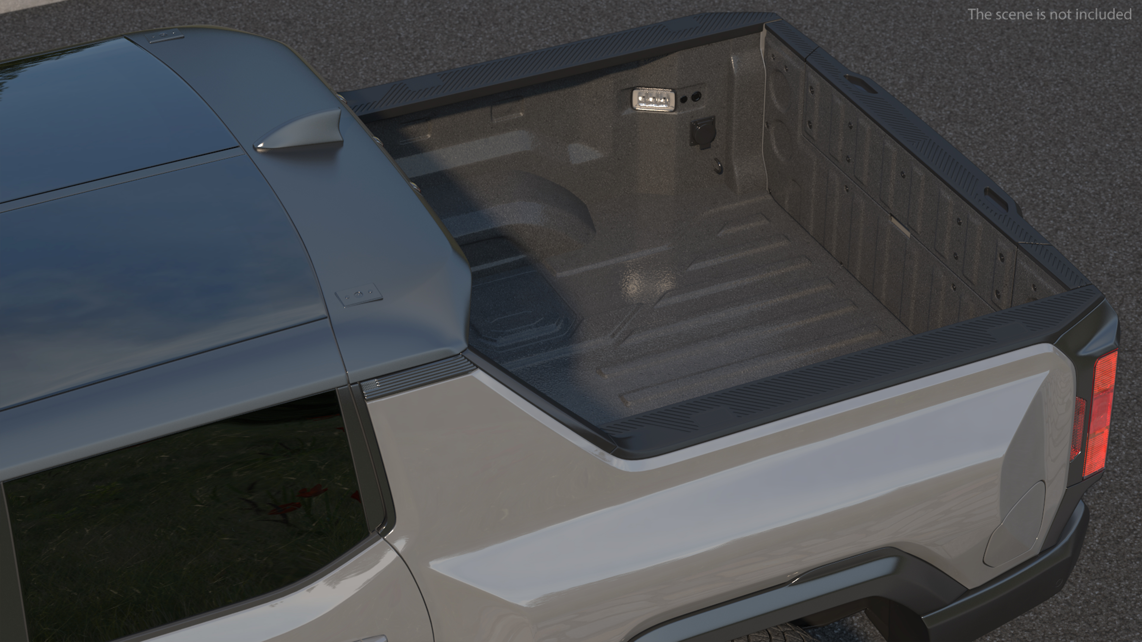 3D model Luxury Electric Pickup Truck Gray Rigged