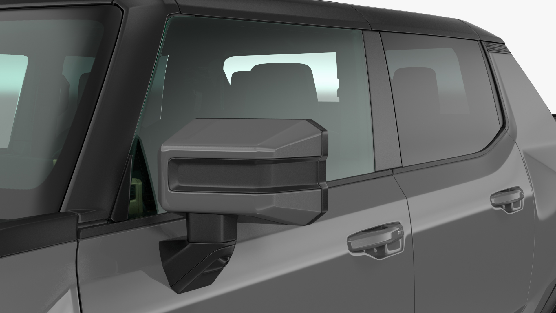 3D model Luxury Electric Pickup Truck Gray Rigged