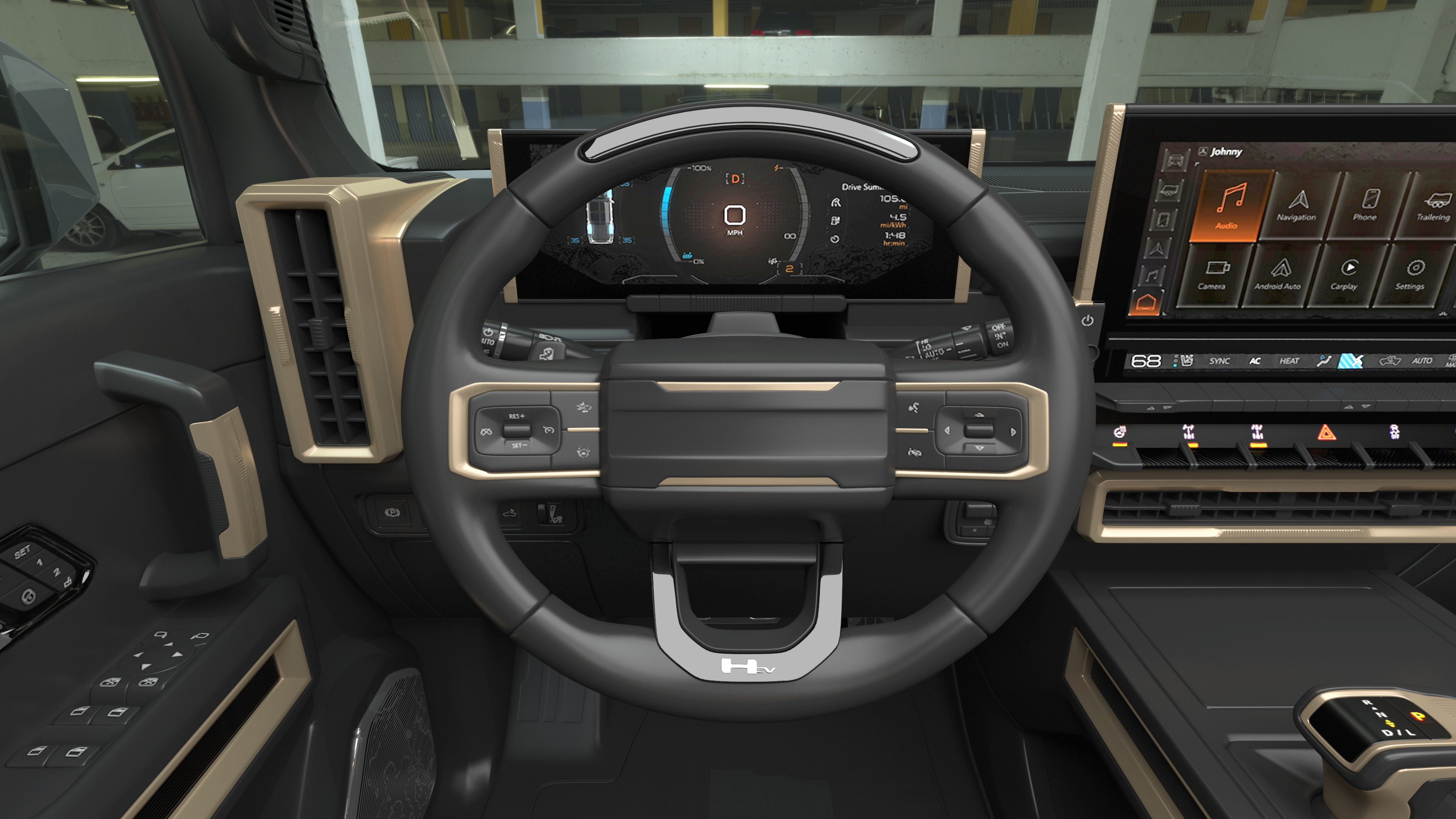 3D model Luxury Electric Pickup Truck Gray Rigged