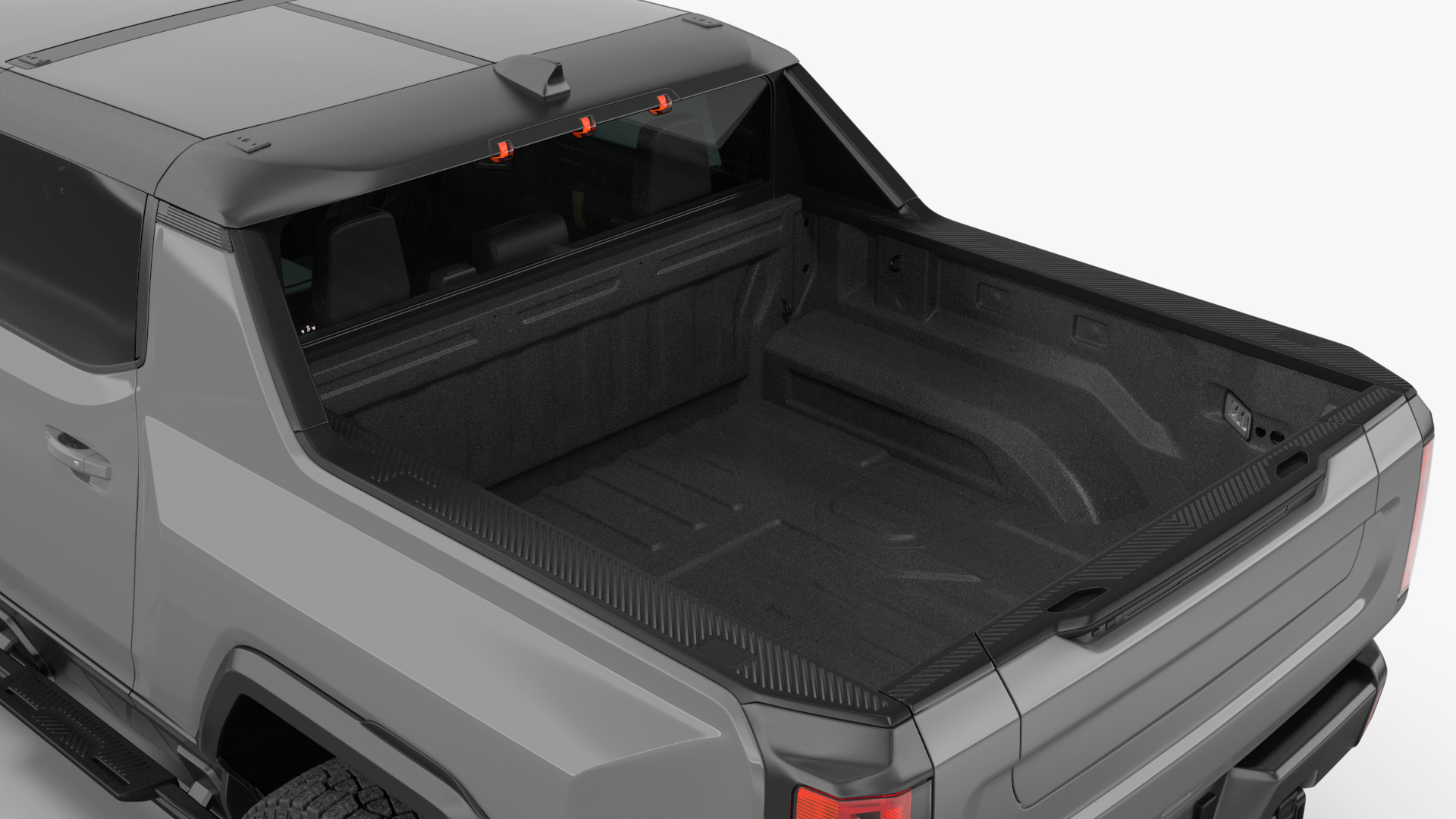 3D model Luxury Electric Pickup Truck Gray Rigged