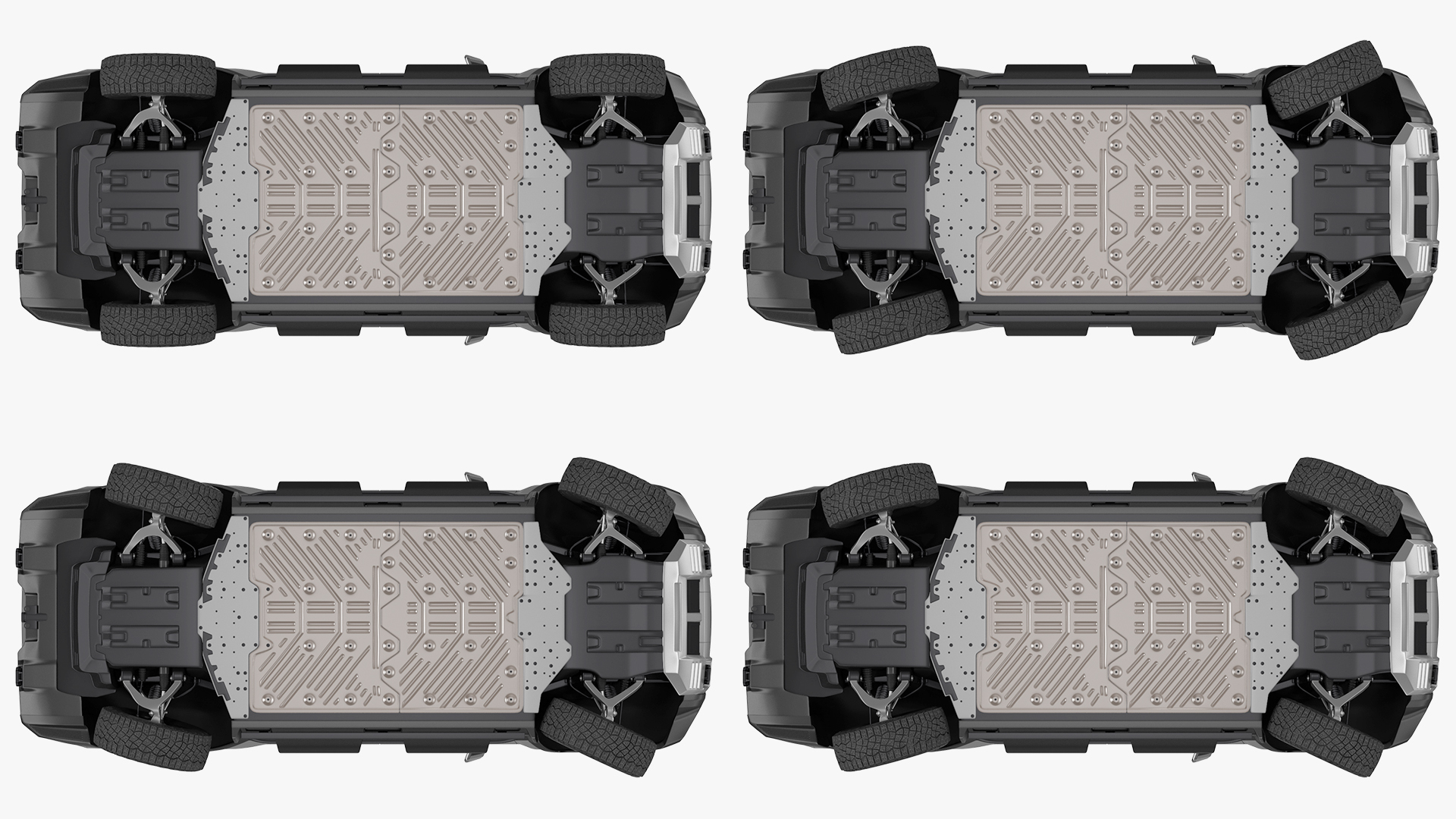 3D model Luxury Electric Pickup Truck Gray Rigged