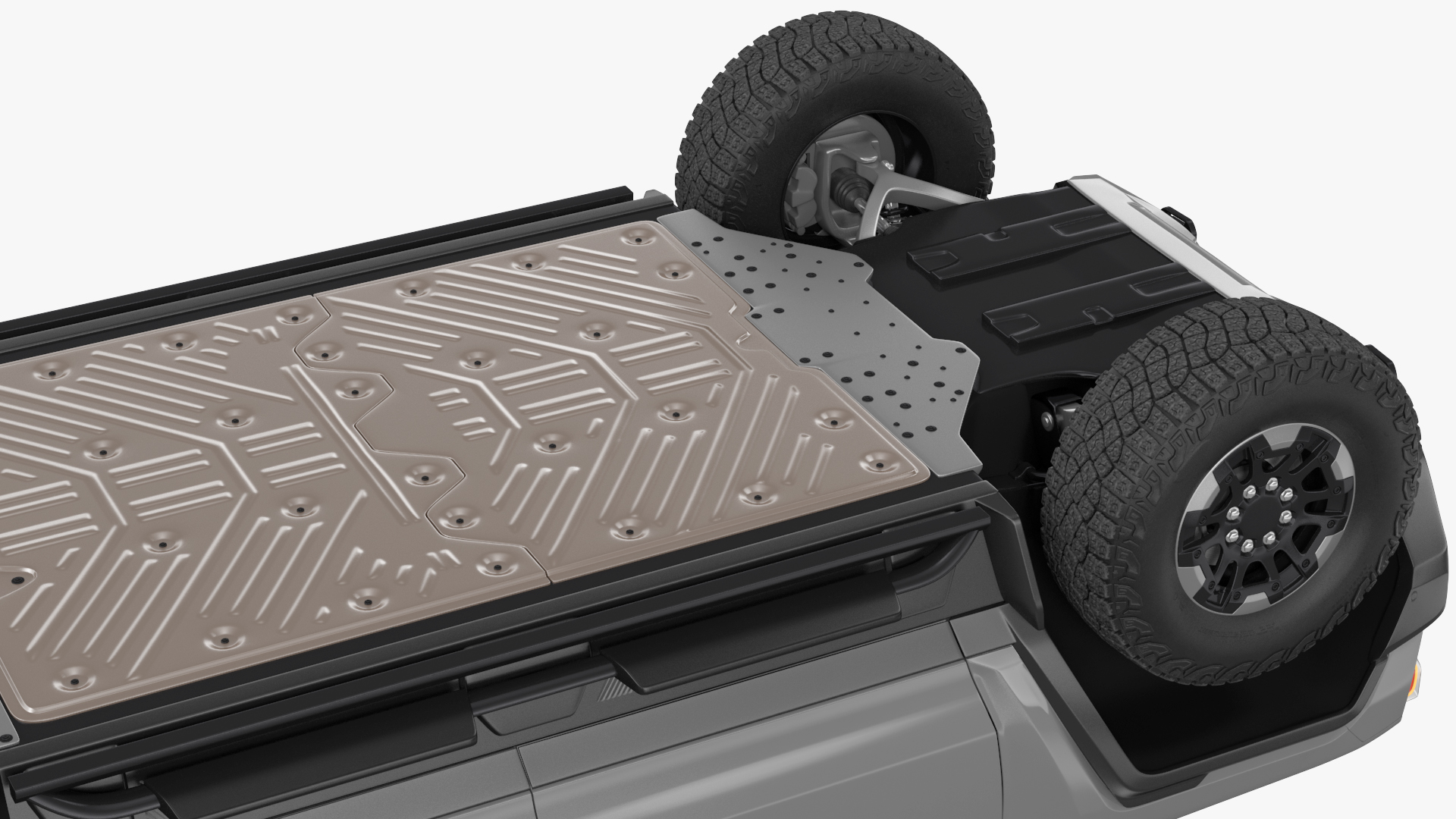 3D model Luxury Electric Pickup Truck Gray Rigged
