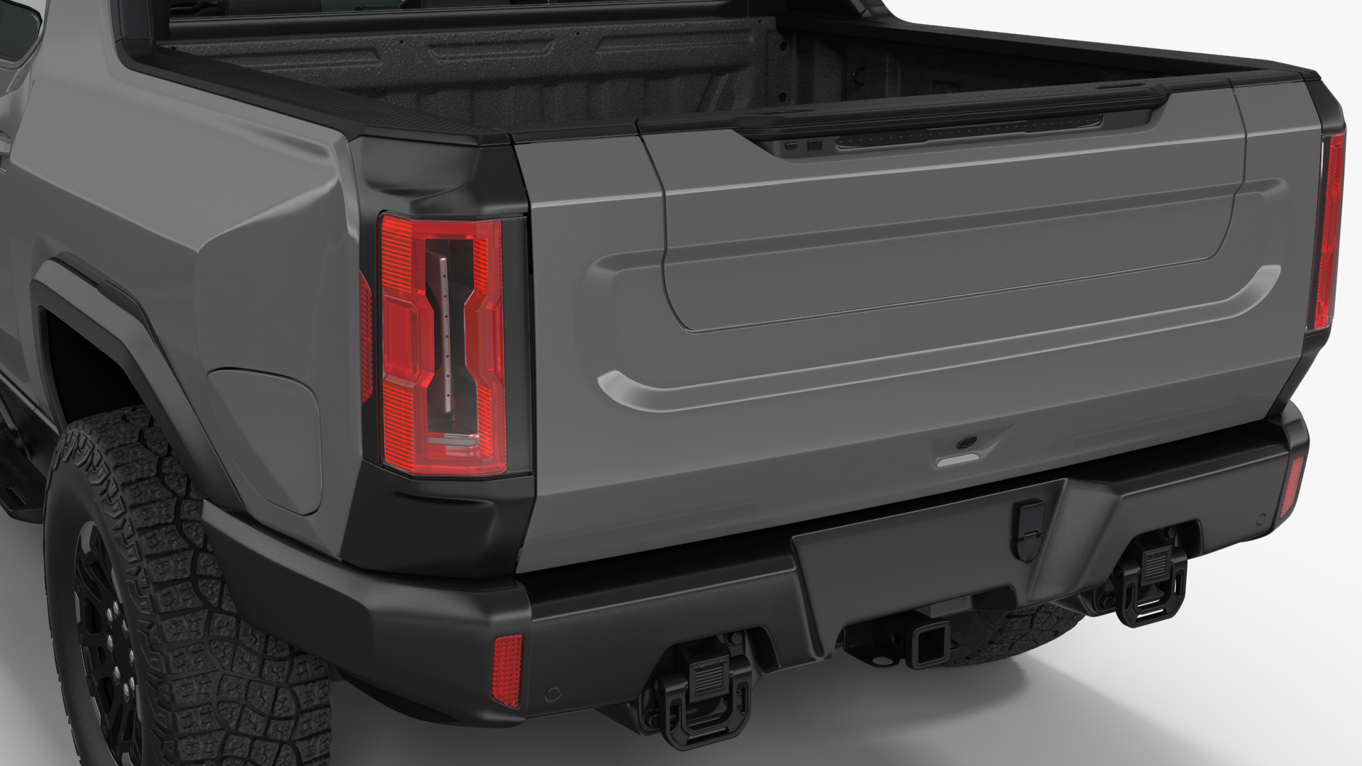 3D model Luxury Electric Pickup Truck Gray Rigged