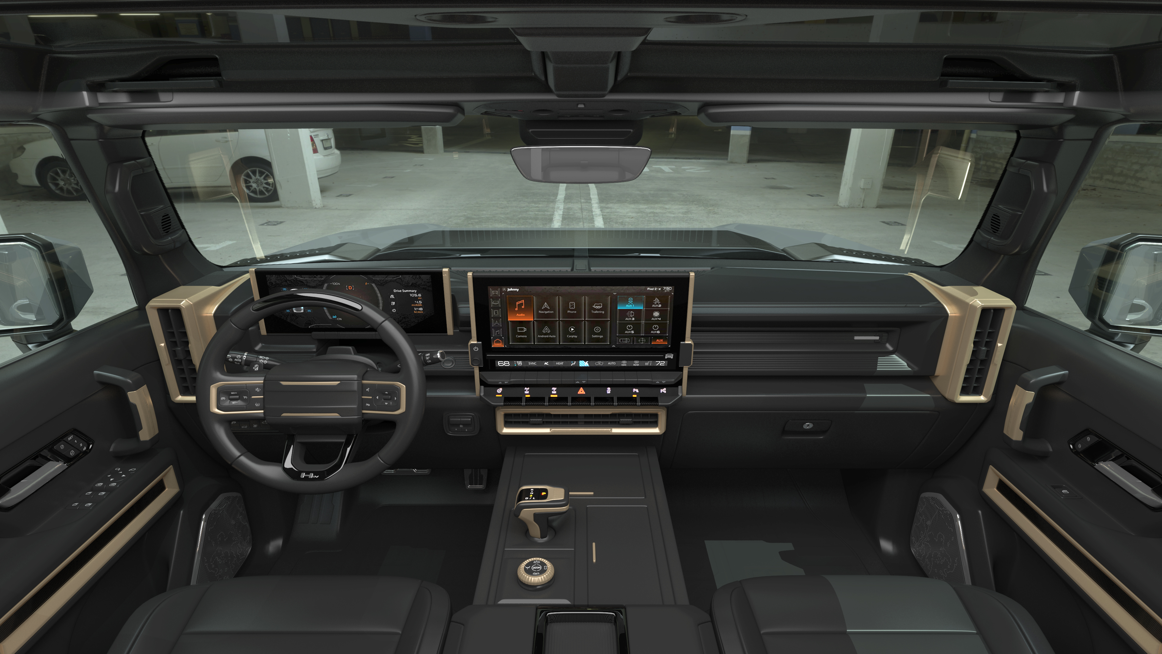 3D model Luxury Electric Pickup Truck Gray Rigged