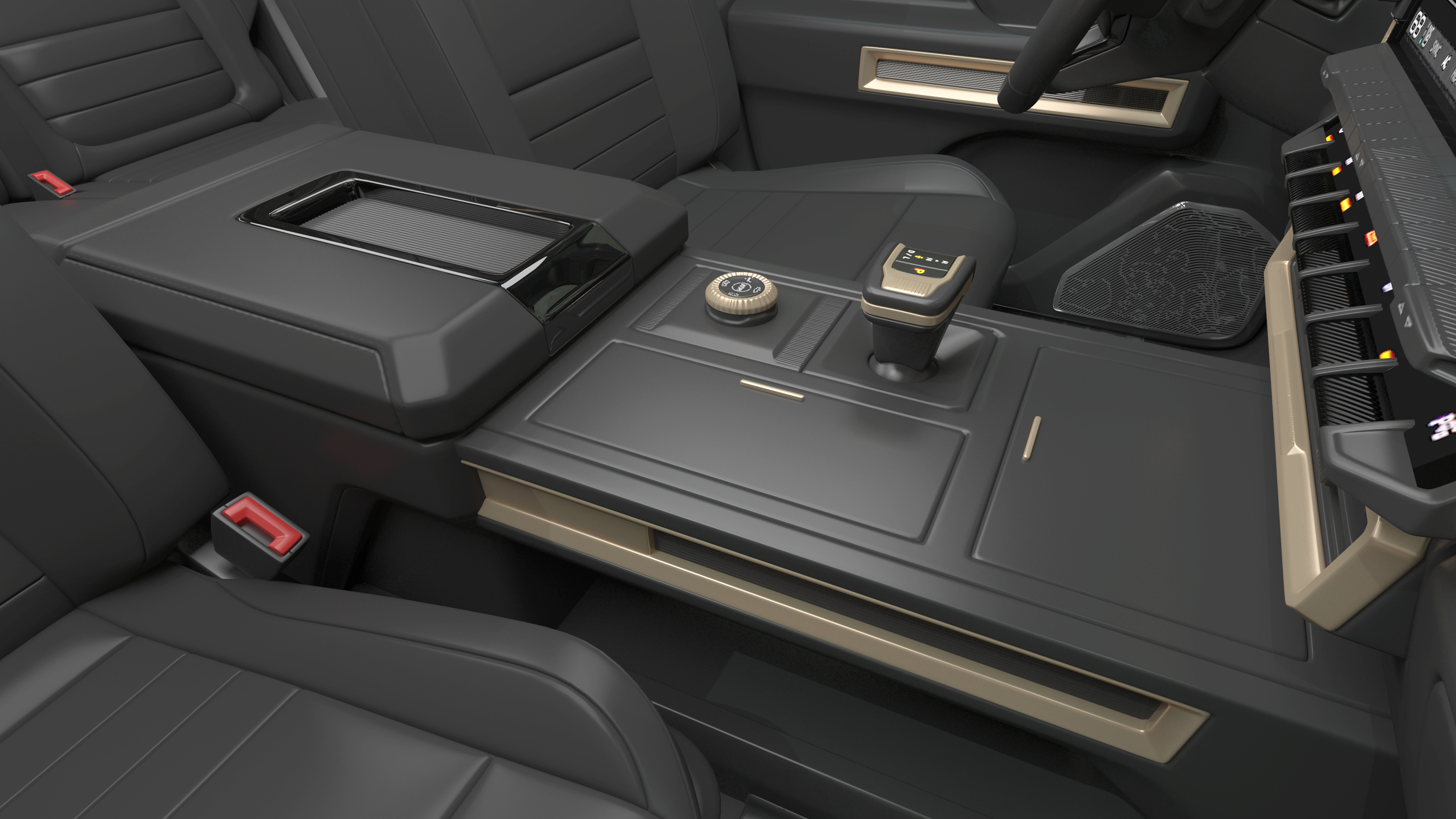 3D model Luxury Electric Pickup Truck Gray Rigged