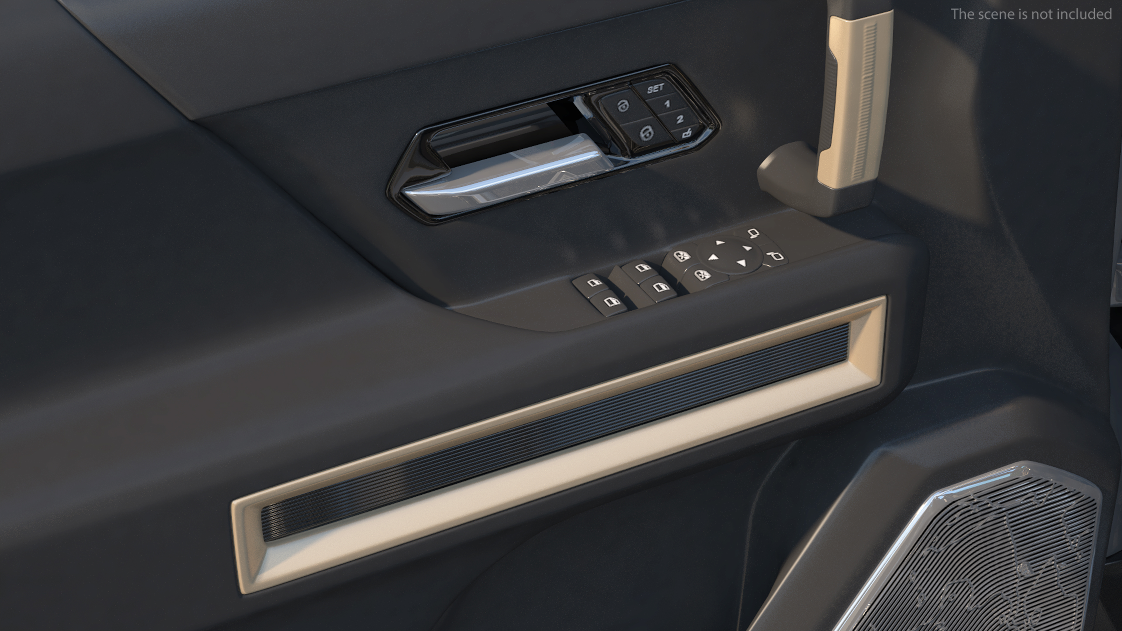 3D model Luxury Electric Pickup Truck Gray Rigged