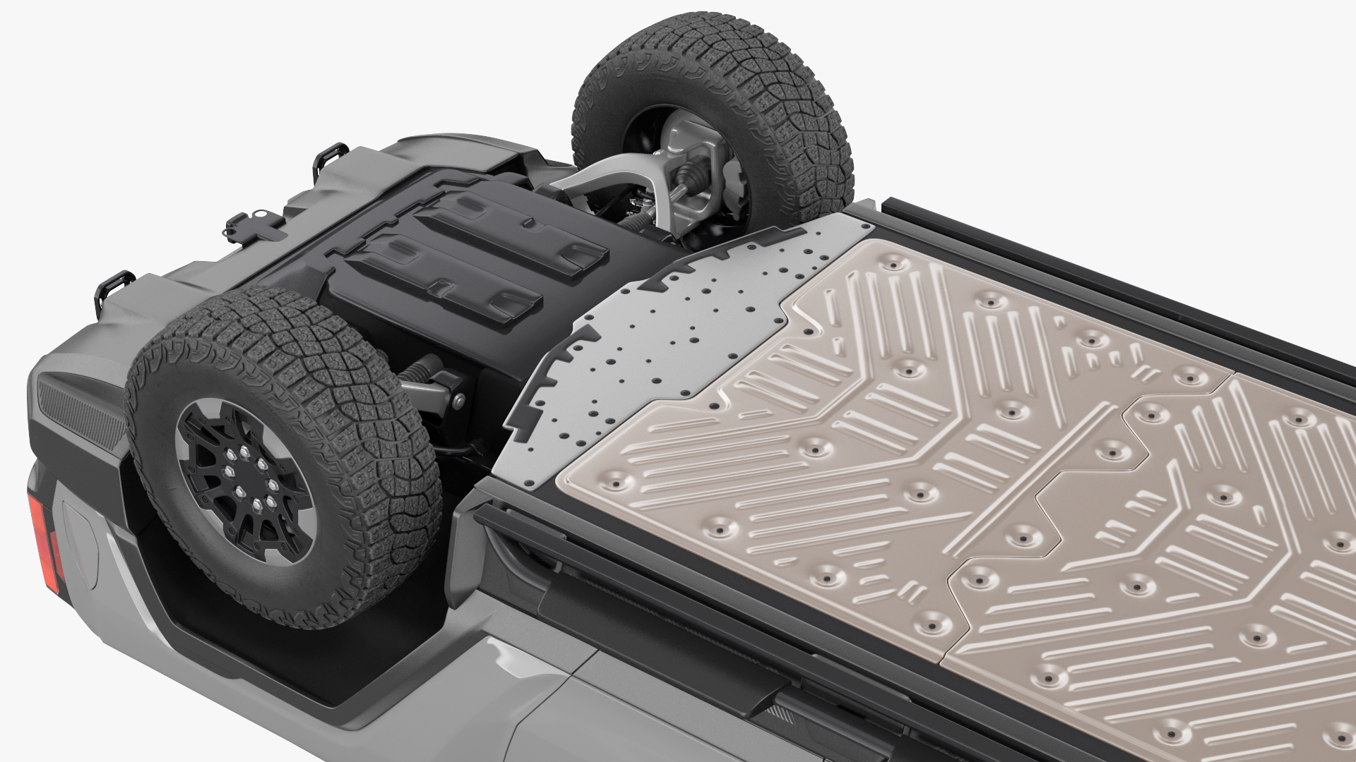 3D model Luxury Electric Pickup Truck Gray Rigged