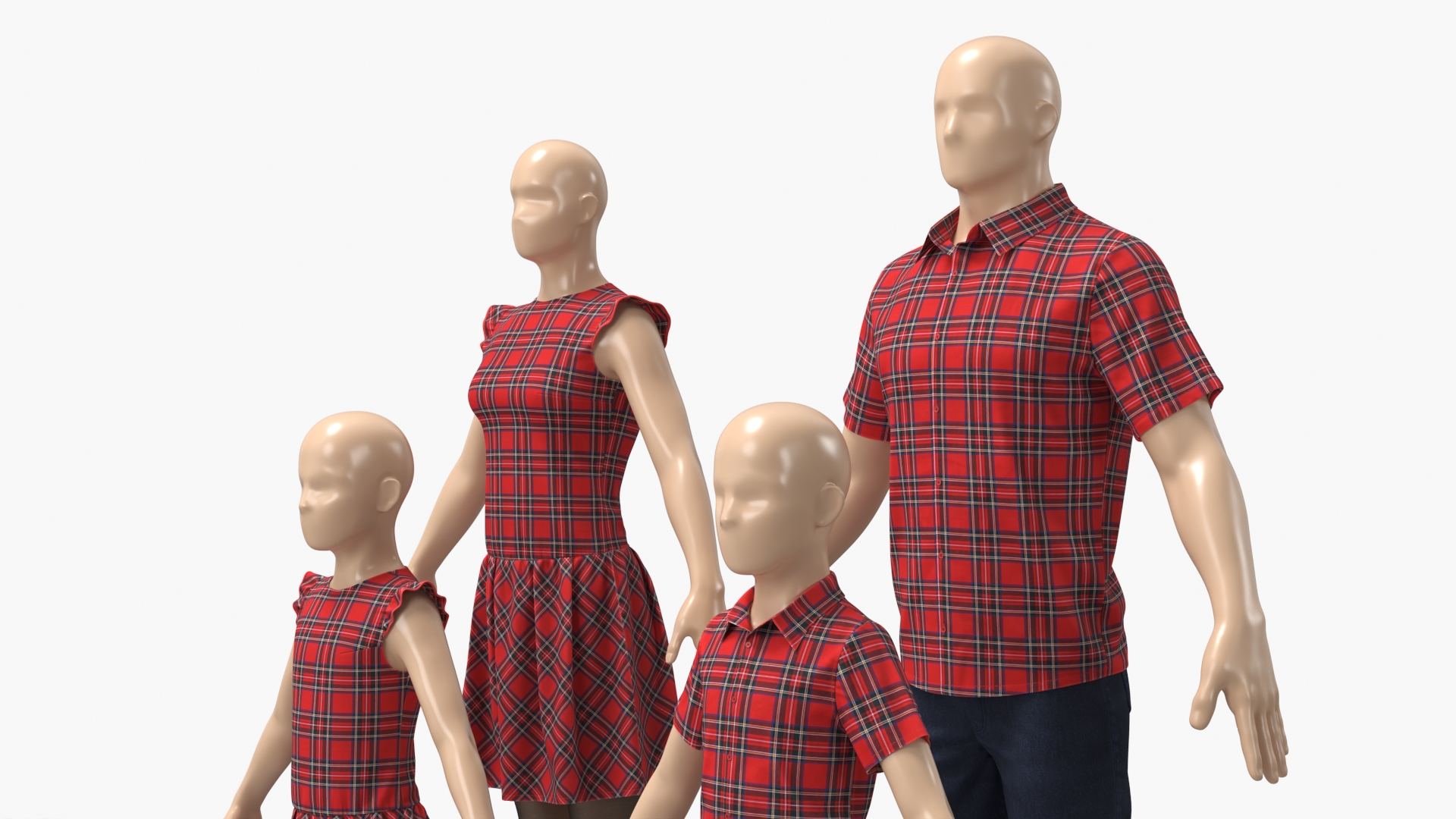 Matching Family Plaid Set Red - view 4