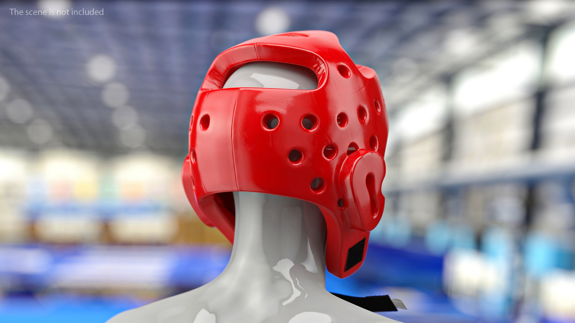 Karate Helmet Red 3D