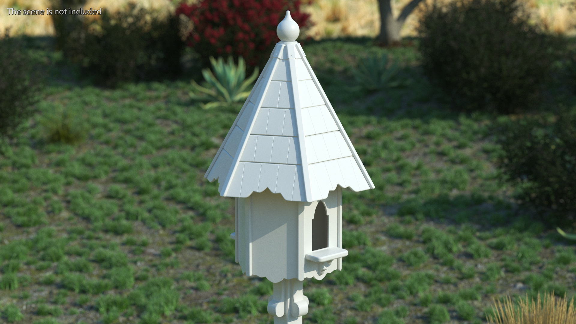 3D Dovecote for Two Nests Painted White