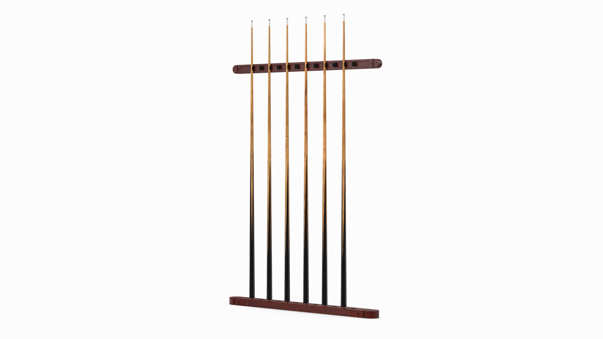 Billiard Cue Rack with Cues 3D