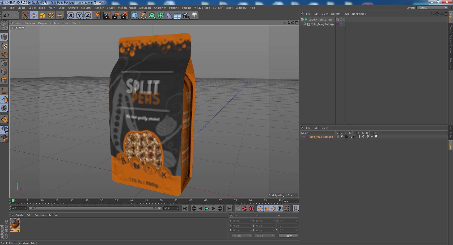 3D Split Peas Package model