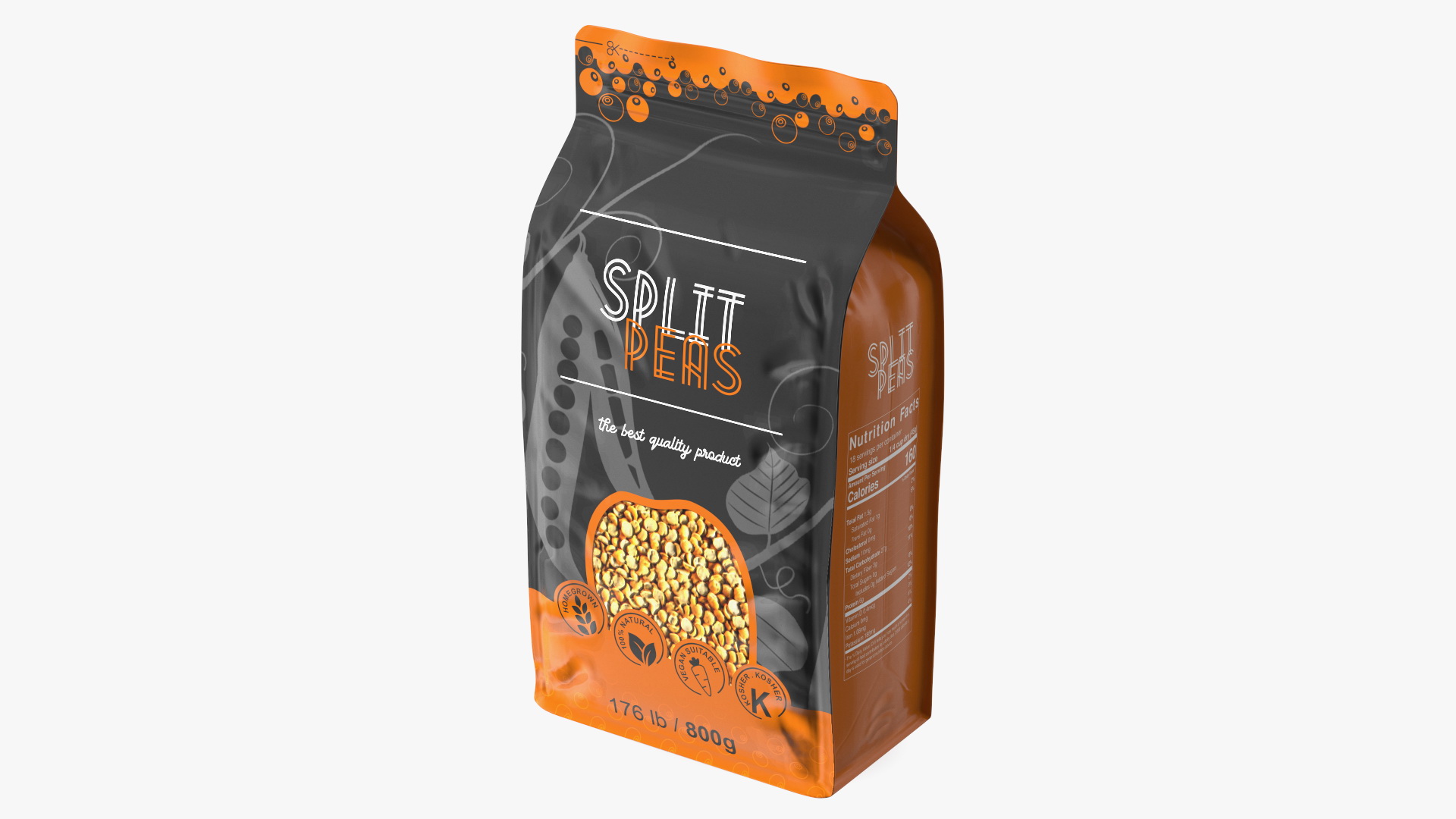3D Split Peas Package model