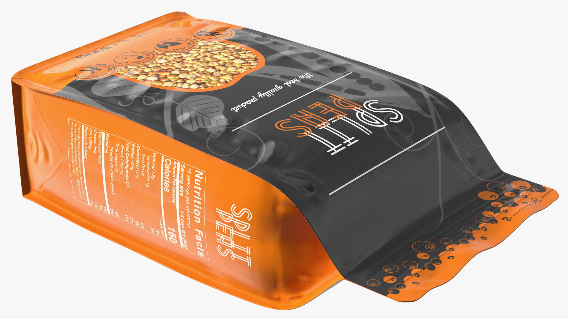 3D Split Peas Package model