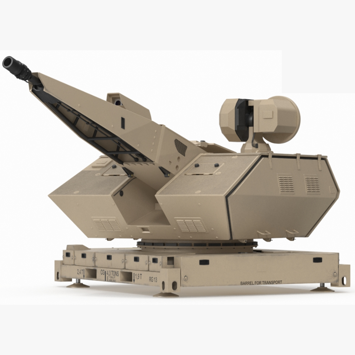 Air Defense System Skynex Sand Color Rigged for Maya 3D