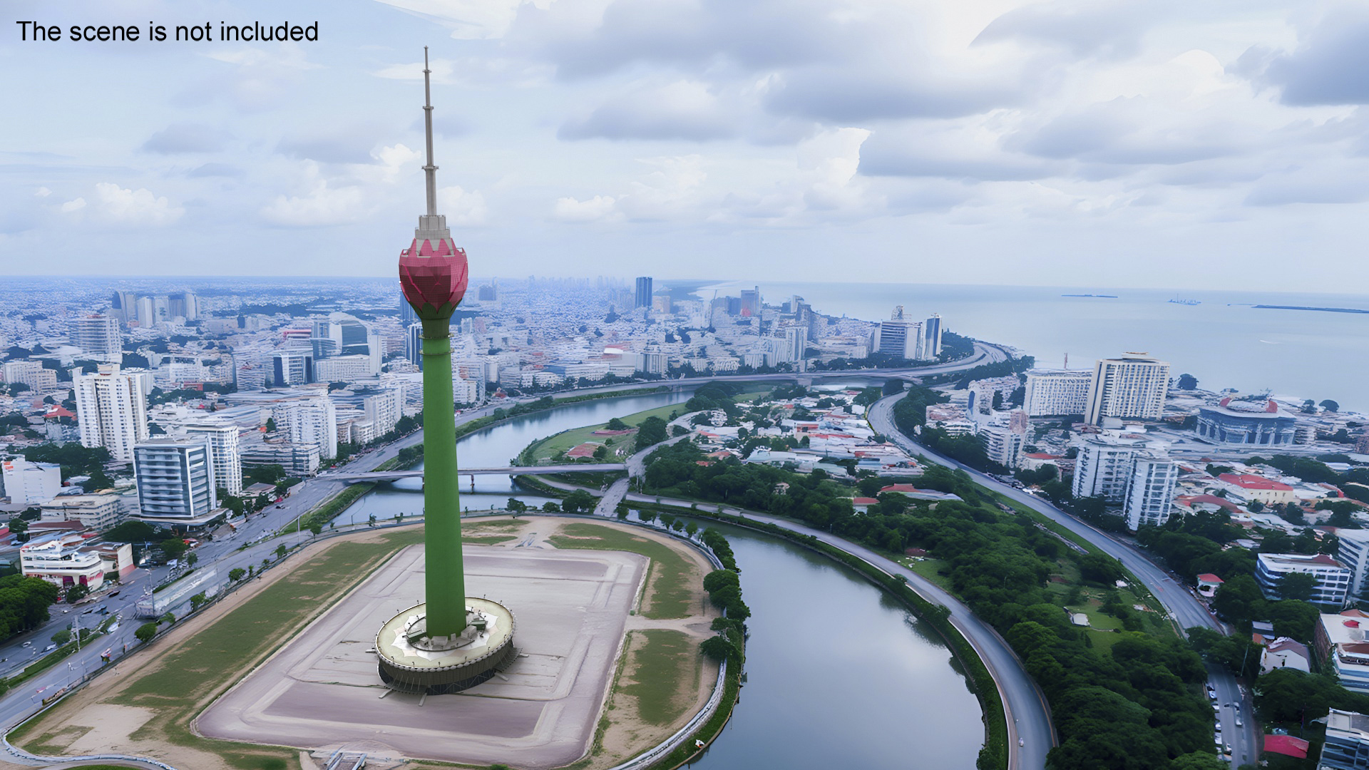Colombo Lotus Tower 3D model