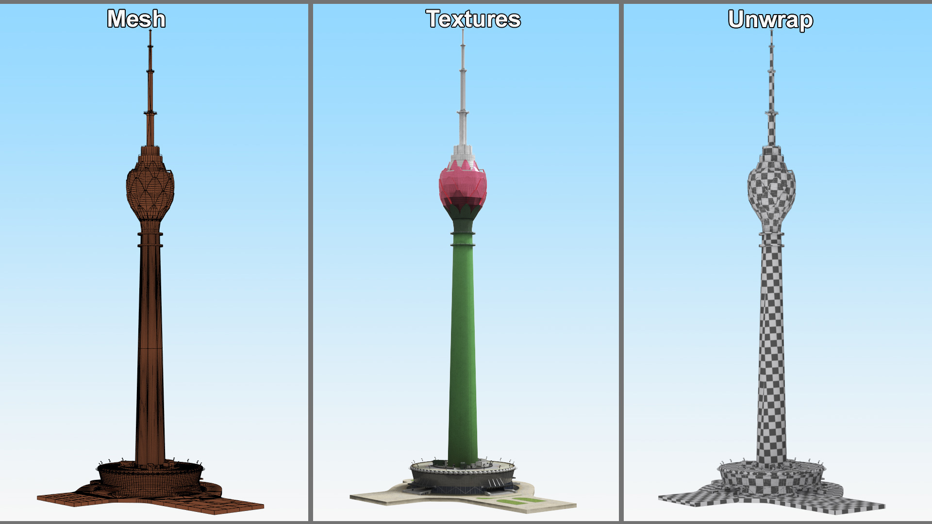 Colombo Lotus Tower 3D model