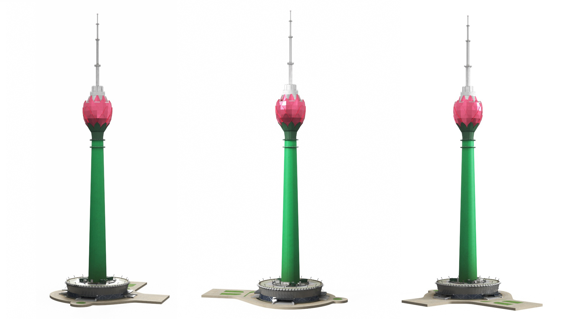 Colombo Lotus Tower 3D model