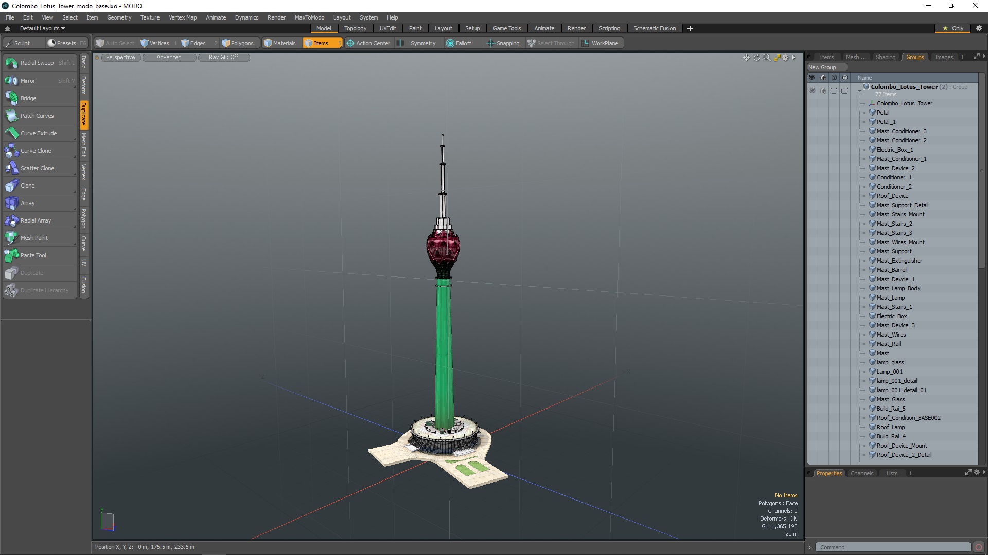 Colombo Lotus Tower 3D model