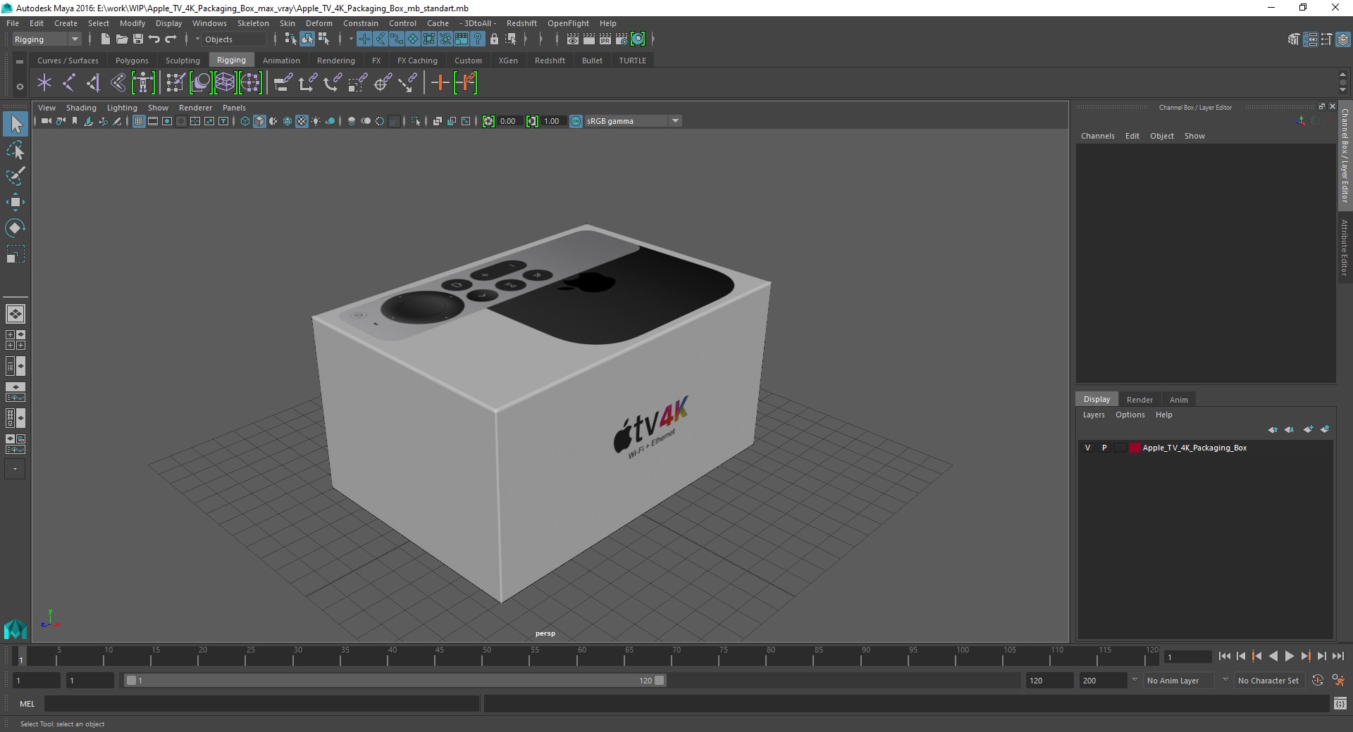 3D model Apple TV 4K Packaging Box