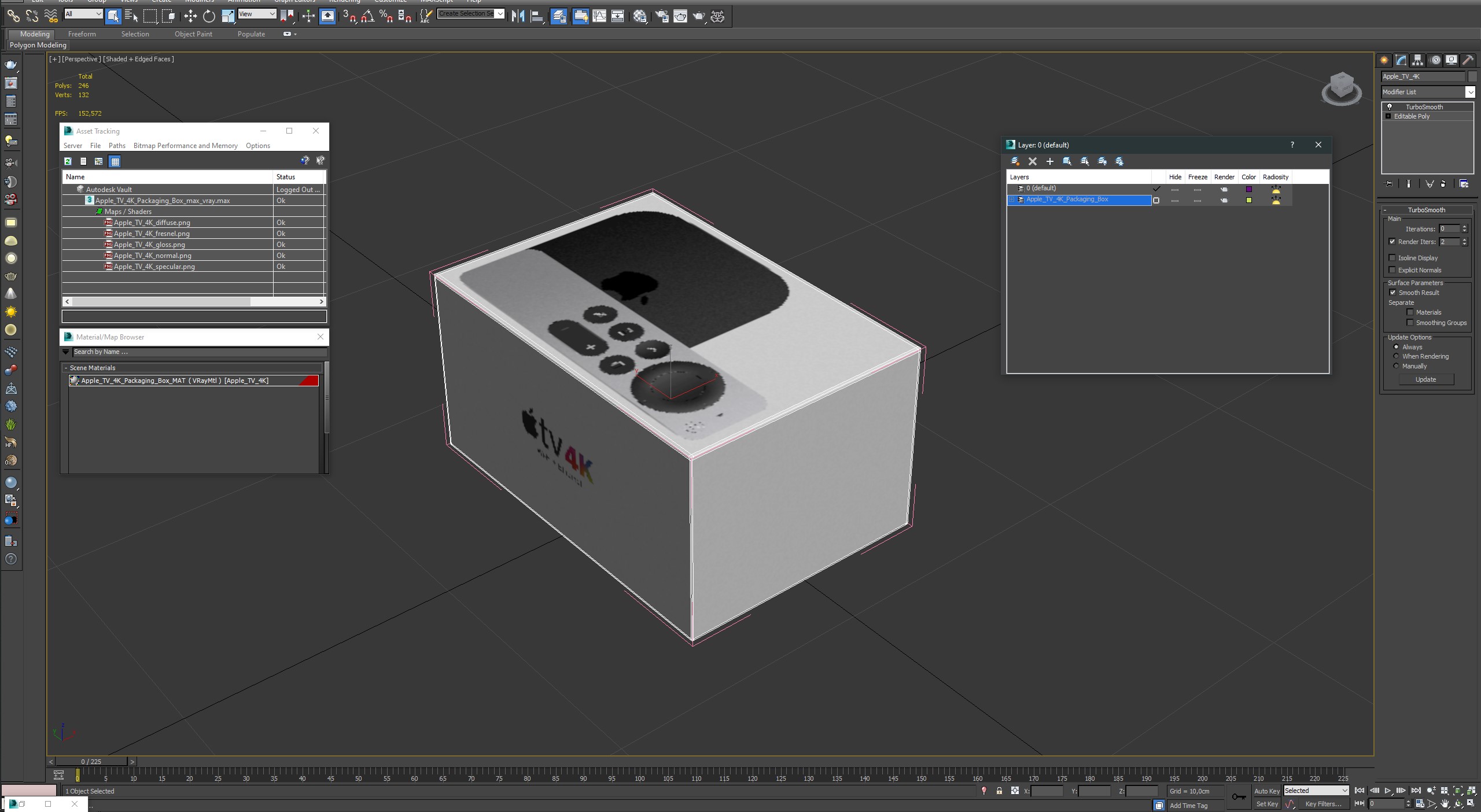 3D model Apple TV 4K Packaging Box