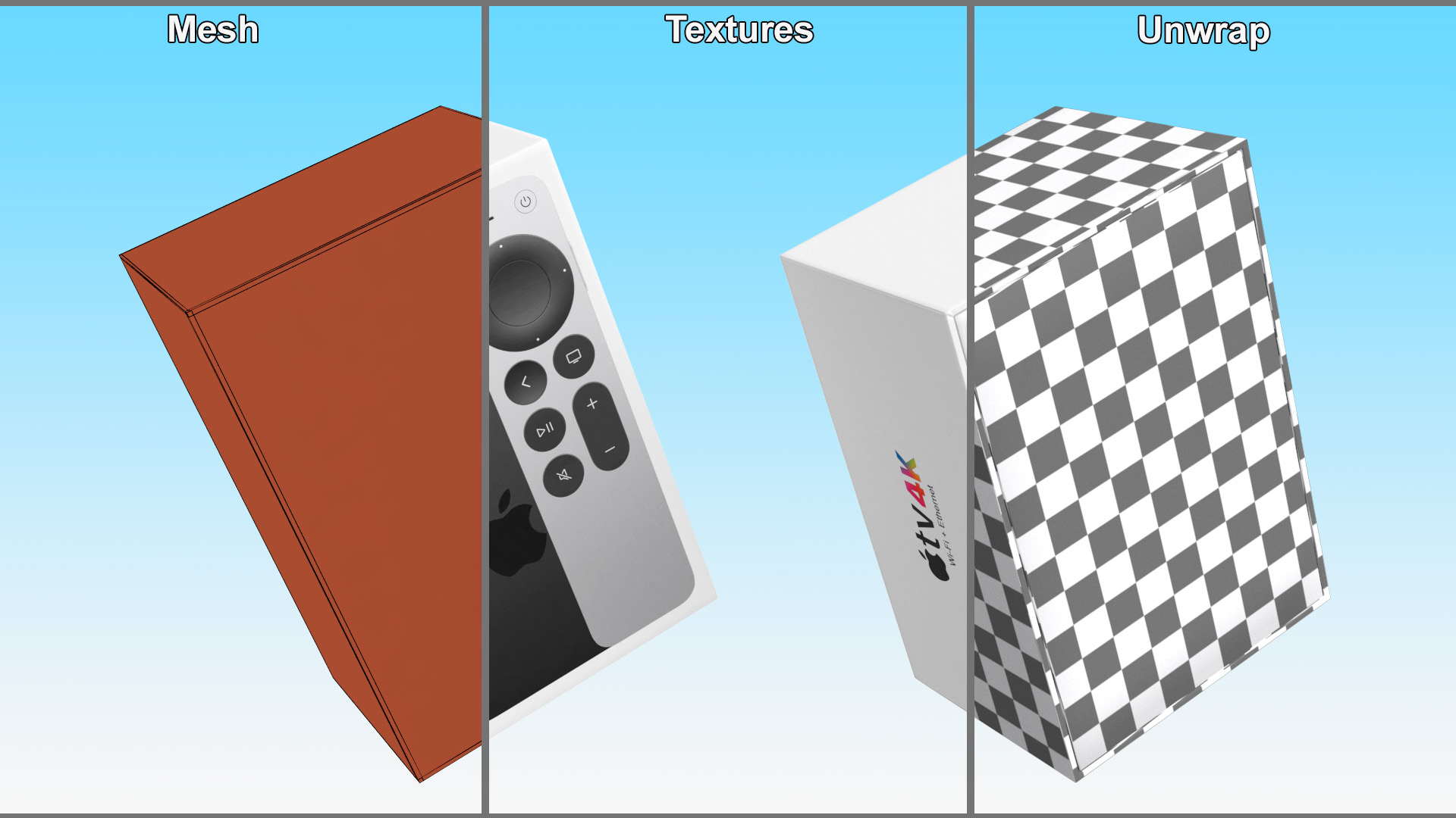 3D model Apple TV 4K Packaging Box