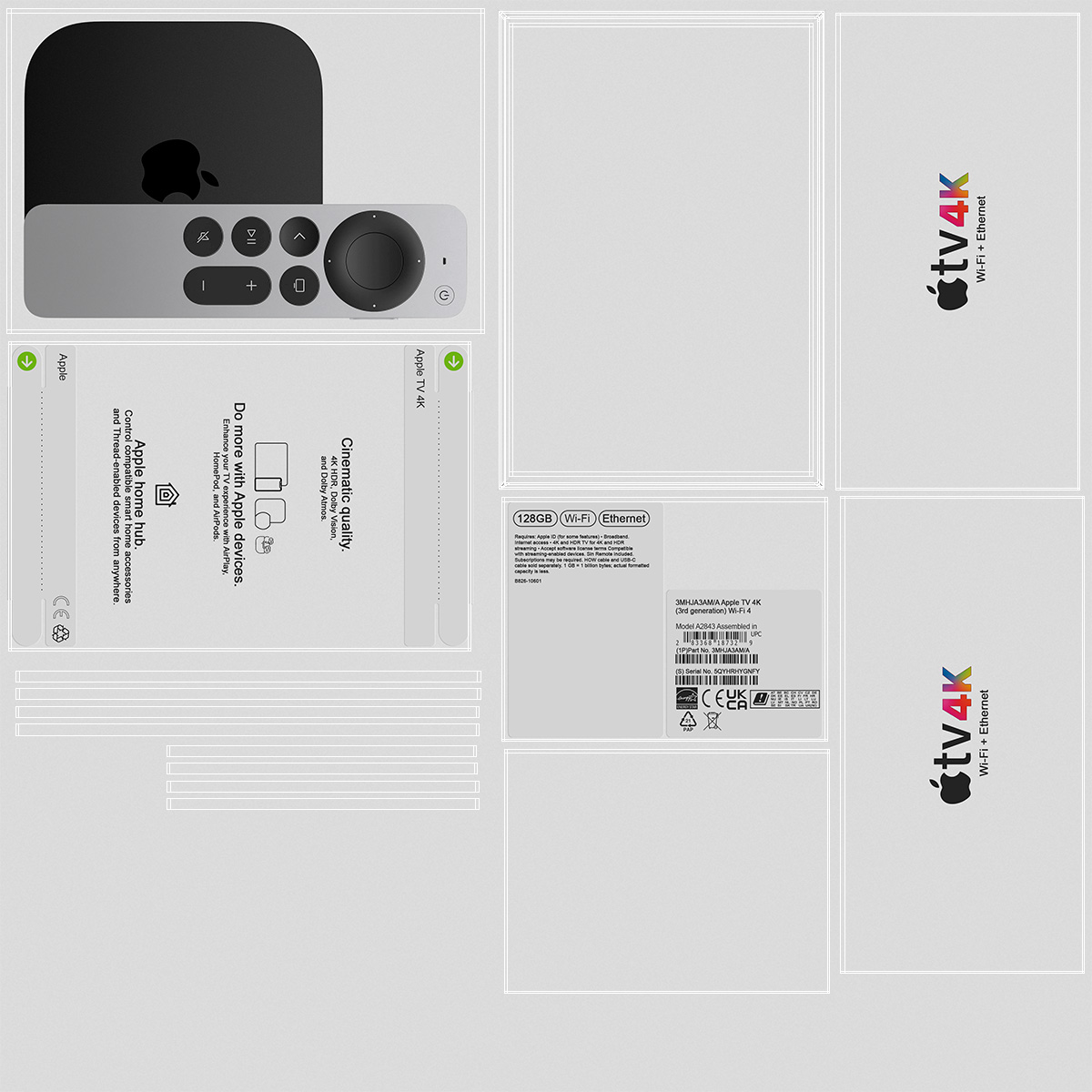 3D model Apple TV 4K Packaging Box