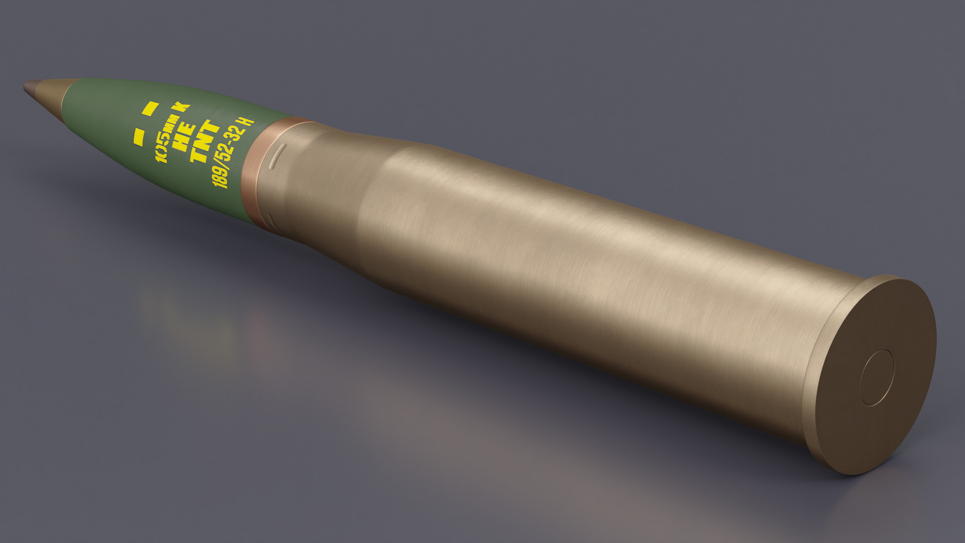 105 mm Caliber Fragmentation Projectile 3D model