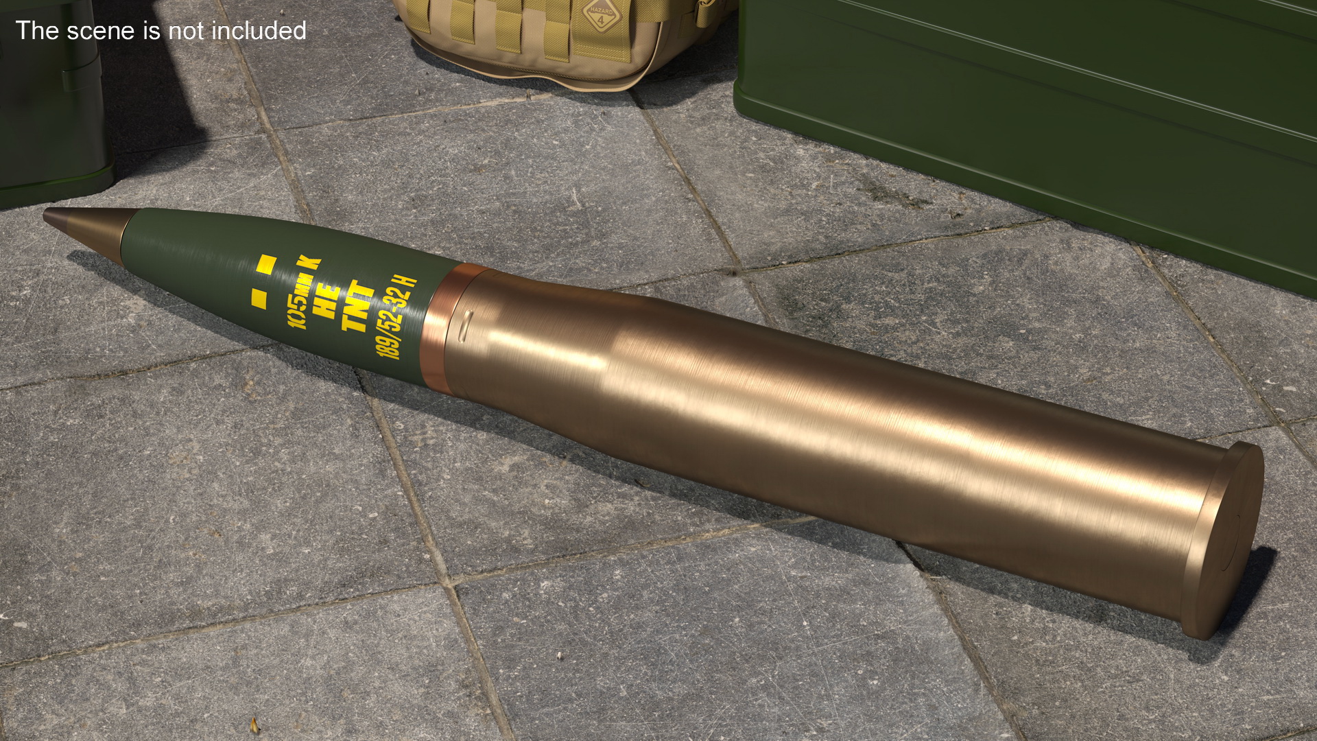 105 mm Caliber Fragmentation Projectile 3D model