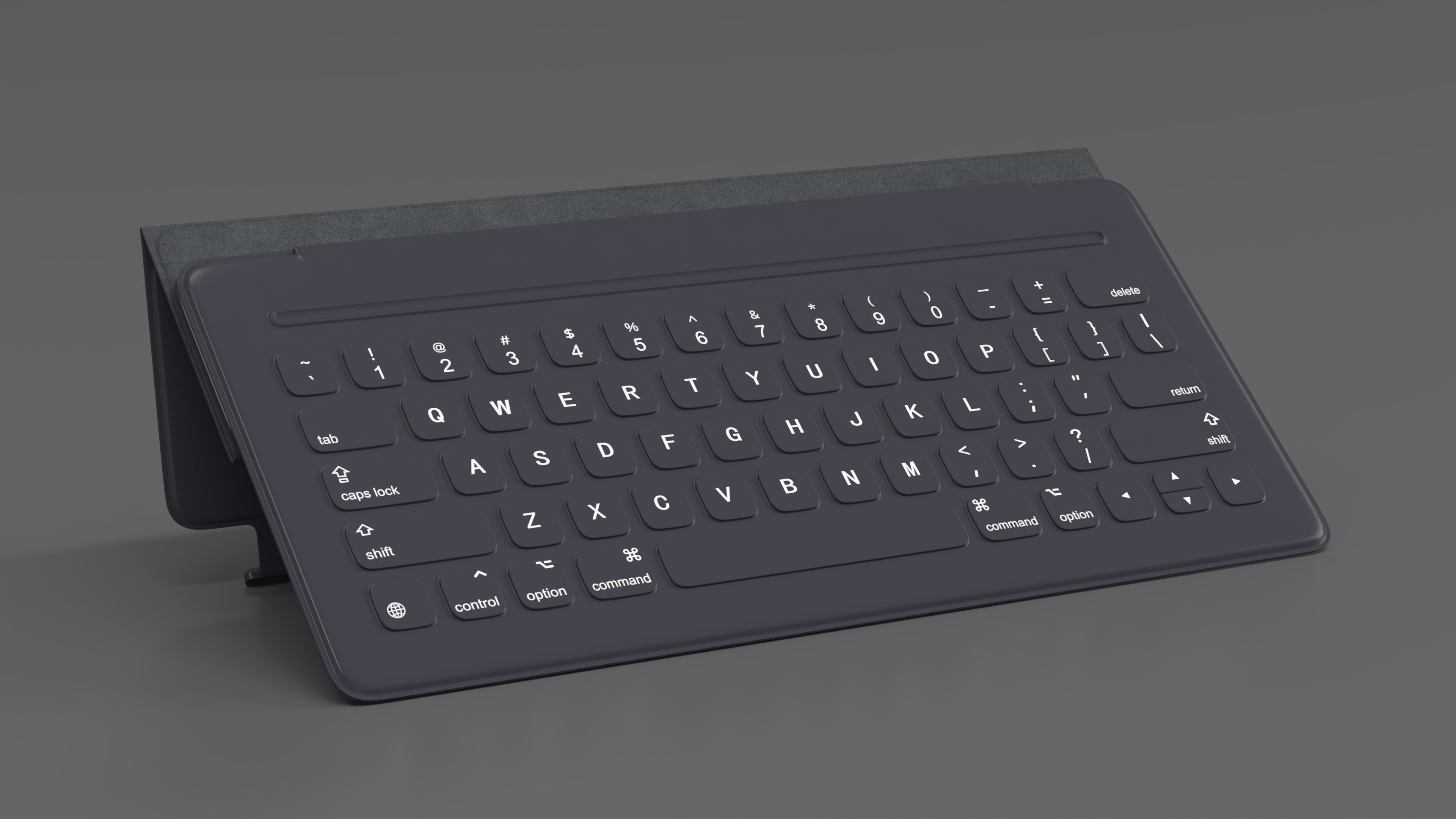 Wireless Tablet Keyboard Apple Rigged 3D