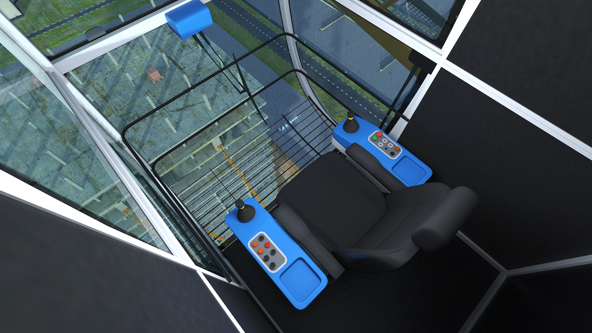 3D Potain MR 295 Tower Crane Rigged for Maya