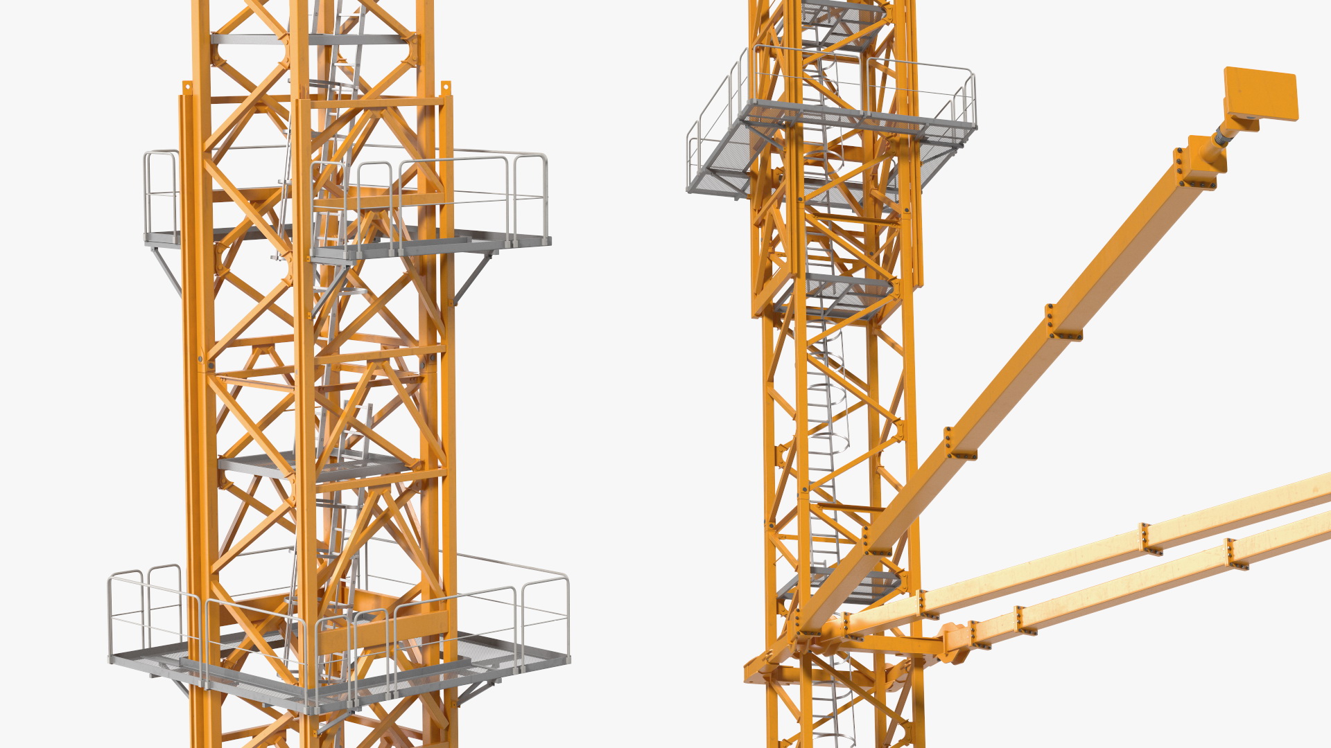 3D Potain MR 295 Tower Crane Rigged for Maya