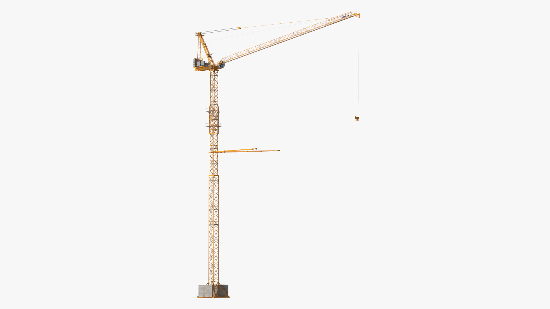 3D Potain MR 295 Tower Crane Rigged for Maya