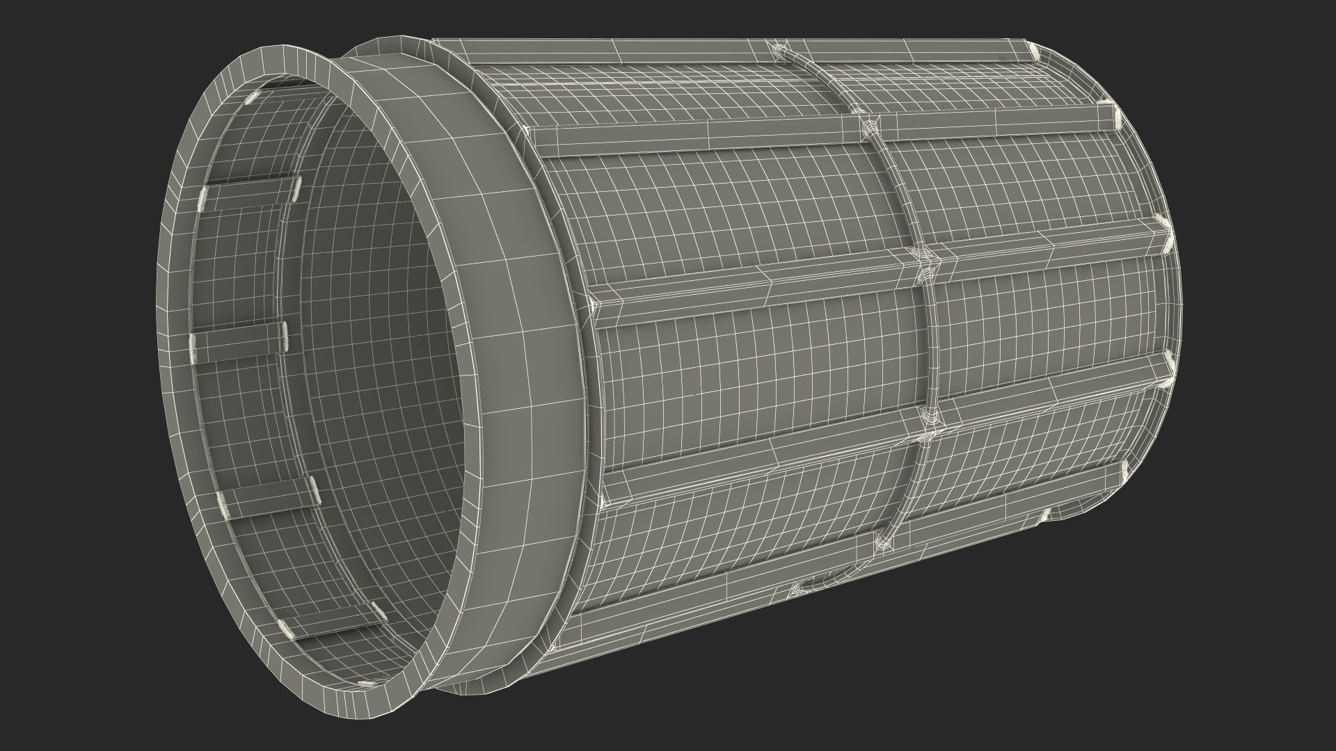 3D Public Park Litter Trash Can model